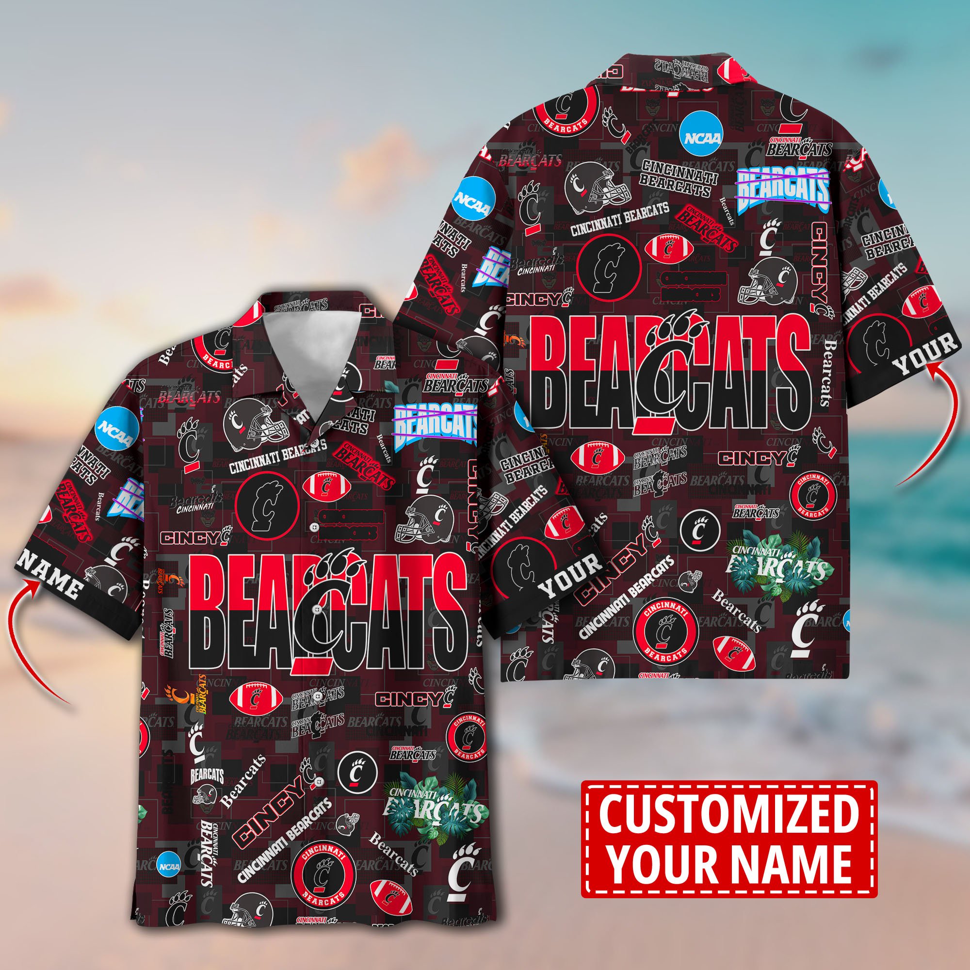 Cincinnati Bearcats Aloha Shirt Trending Summer. Custom Summer Football Shirts H58593