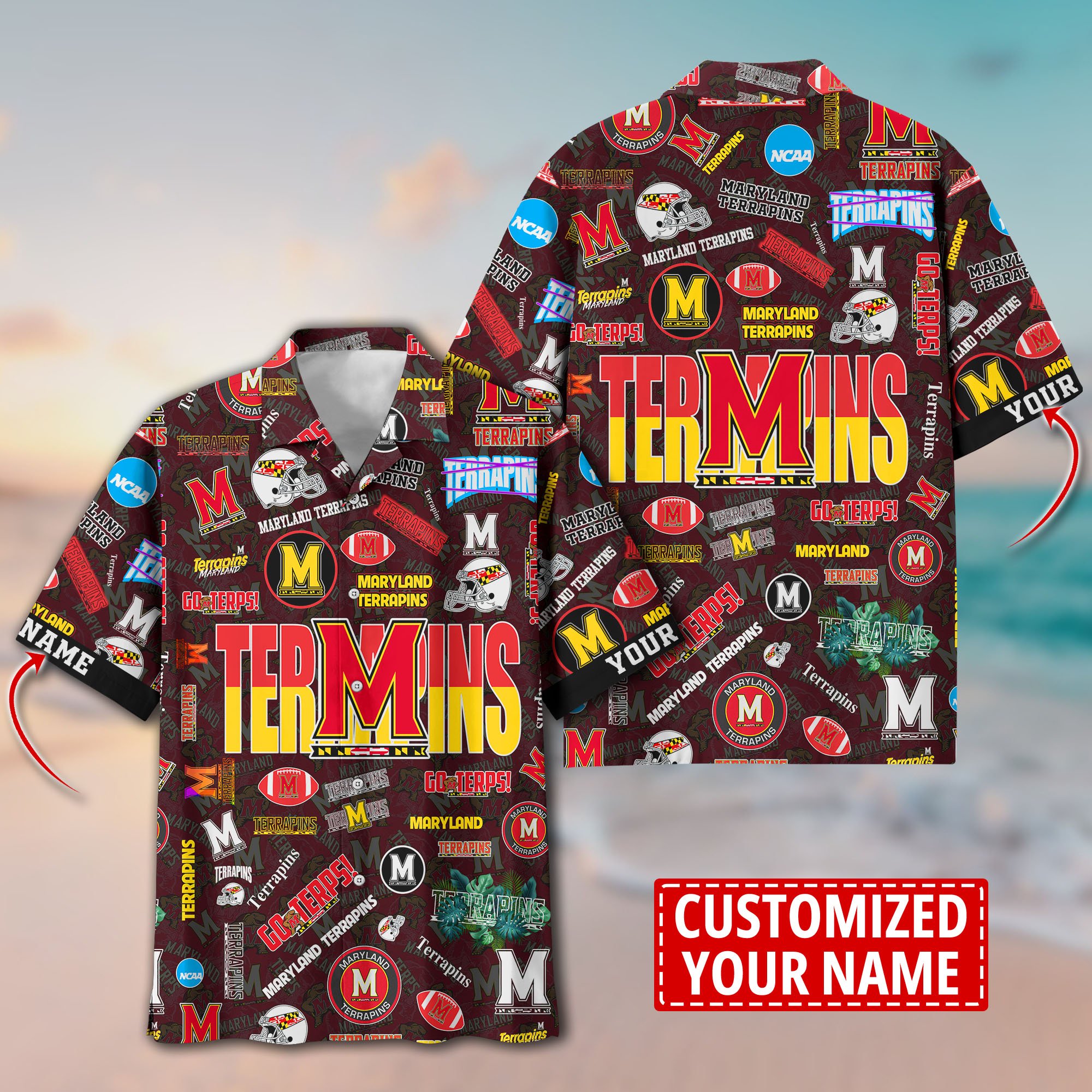 Maryland Terrapins Aloha Shirt Trending Summer. Custom Summer Football Shirts H58593