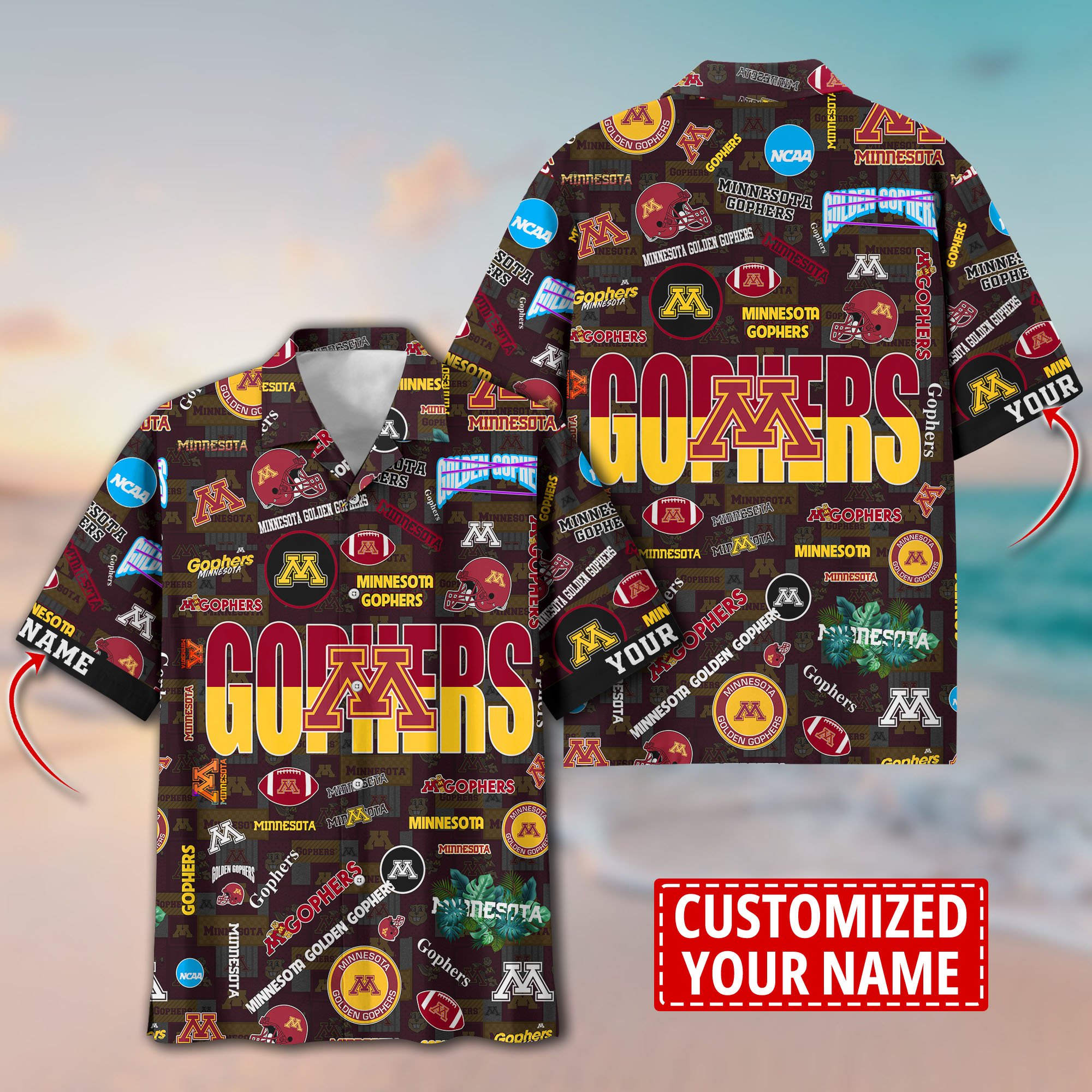 Minnesota Golden Gophers Aloha Shirt Trending Summer. Custom Summer Football Shirts H58593