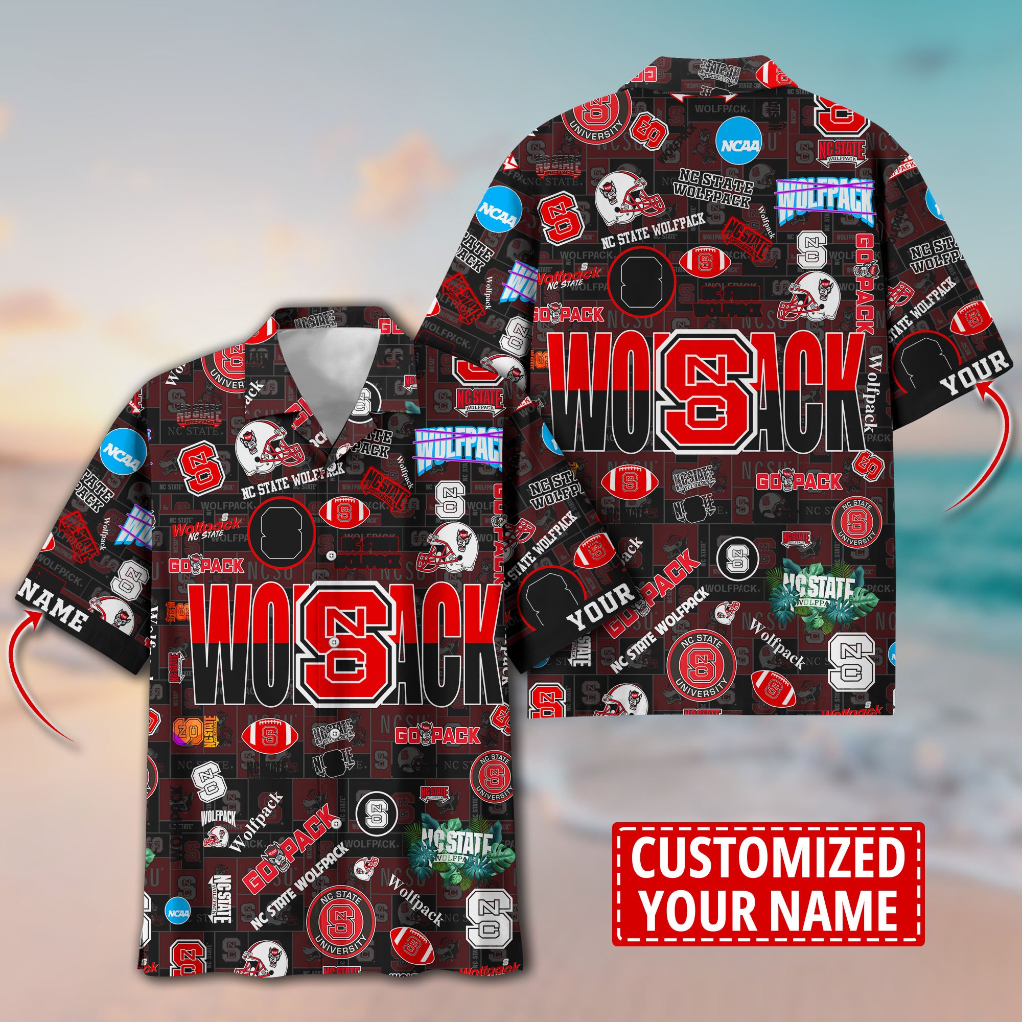 NC State Wolfpack Aloha Shirt Trending Summer. Custom Summer Football Shirts H58593