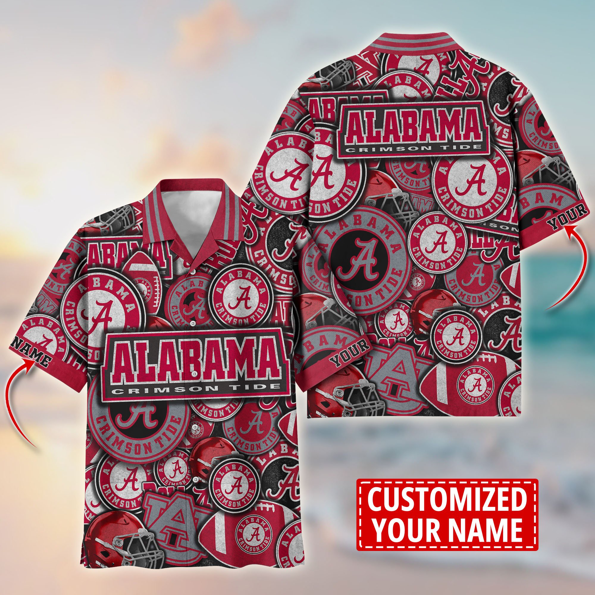 Alabama Crimson Tide Customize Flower Hawaii Shirt For Fans, Summer Football Shirts TT58600