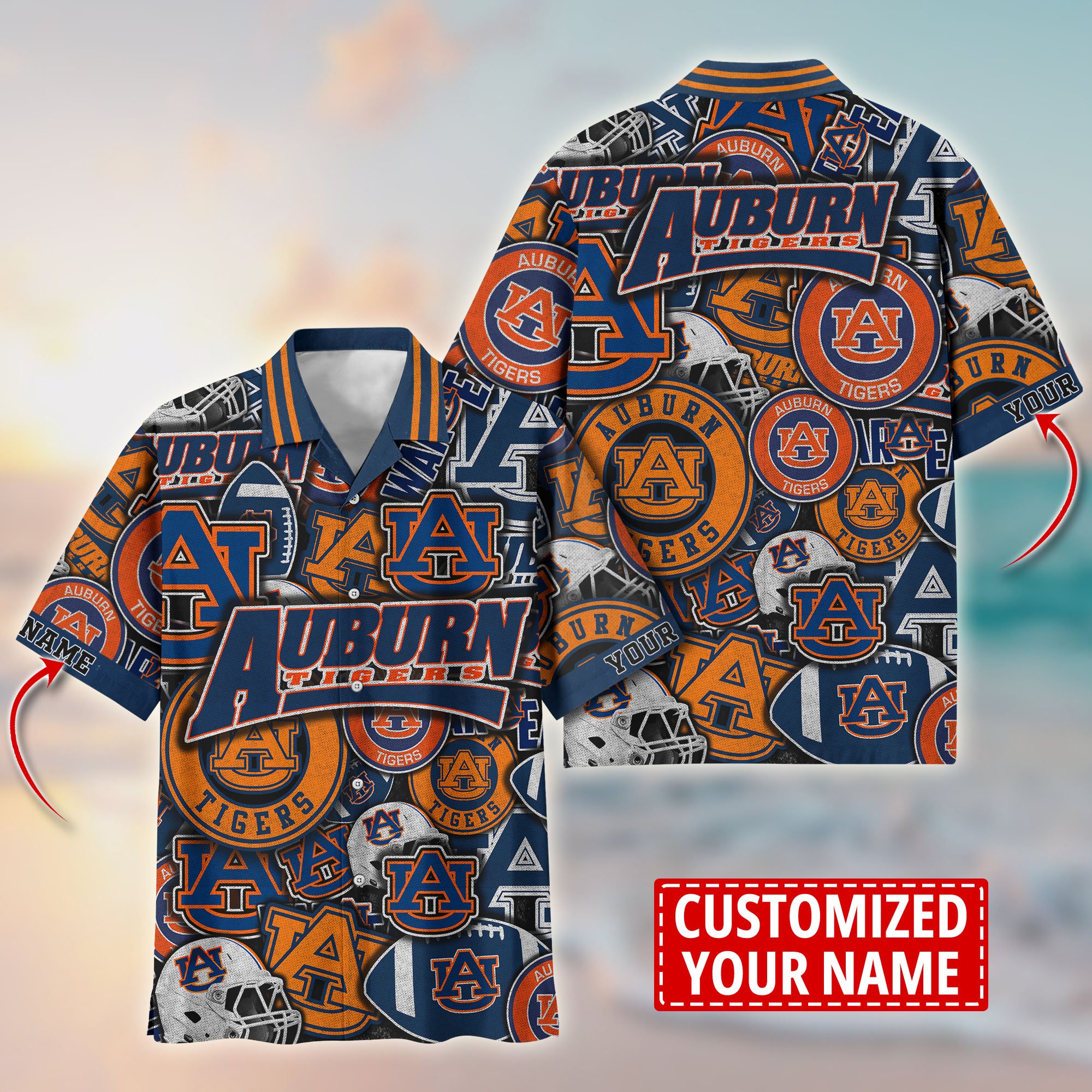 Auburn Tigers Customize Flower Hawaii Shirt For Fans, Summer Football Shirts TT58600