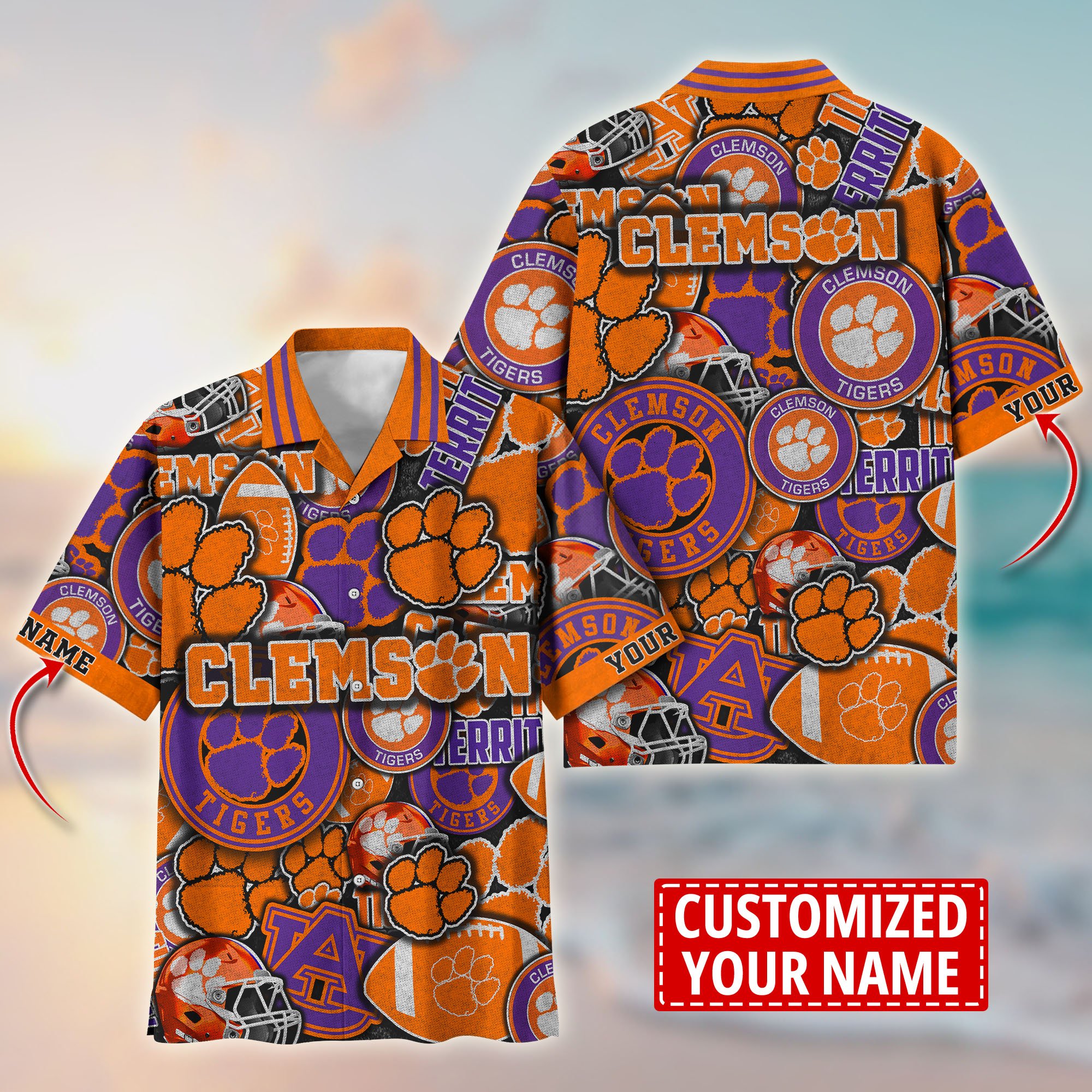 Clemson Tigers Customize Flower Hawaii Shirt For Fans, Summer Football Shirts TT58600