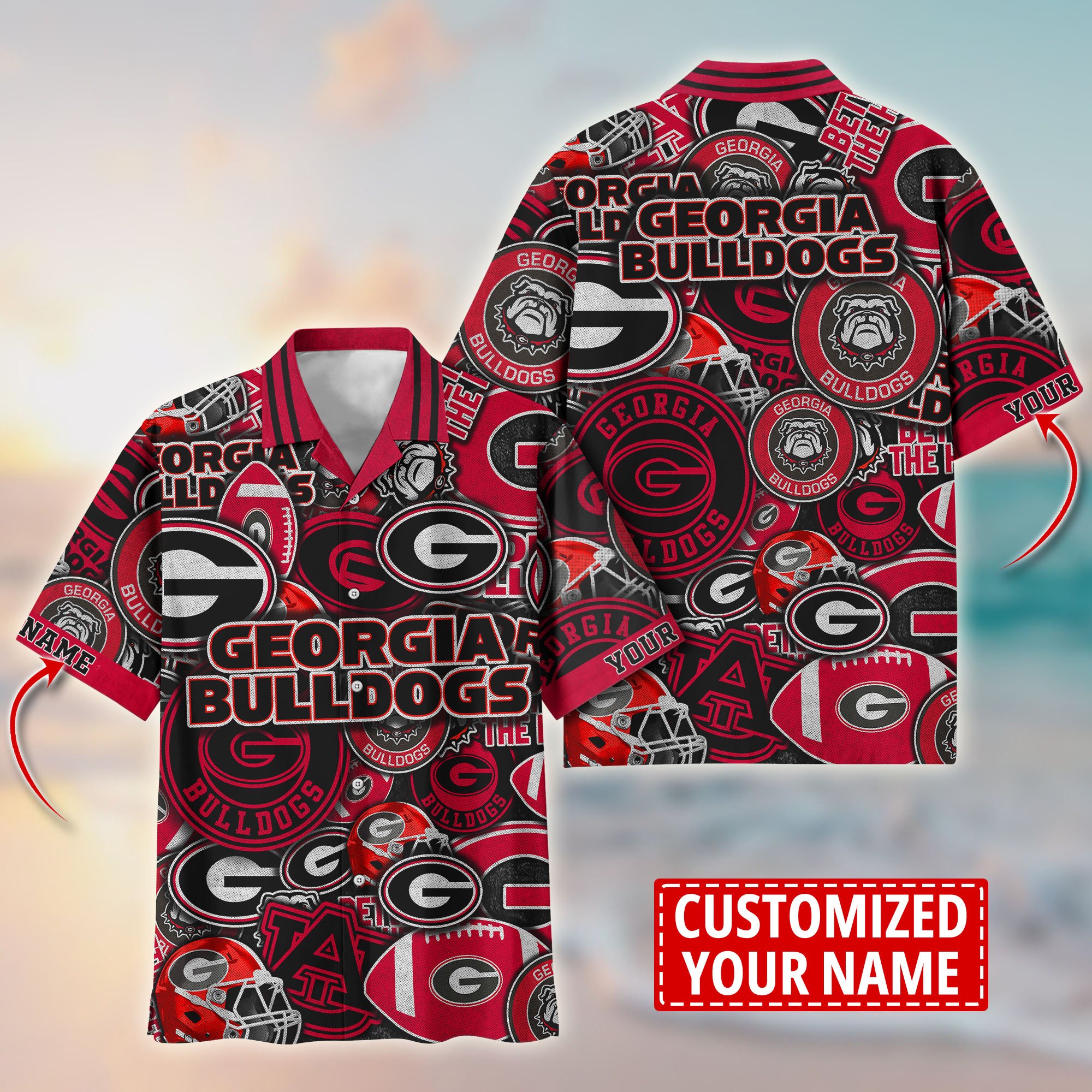 Georgia Bulldogs Customize Flower Hawaii Shirt For Fans, Summer Football Shirts TT58600