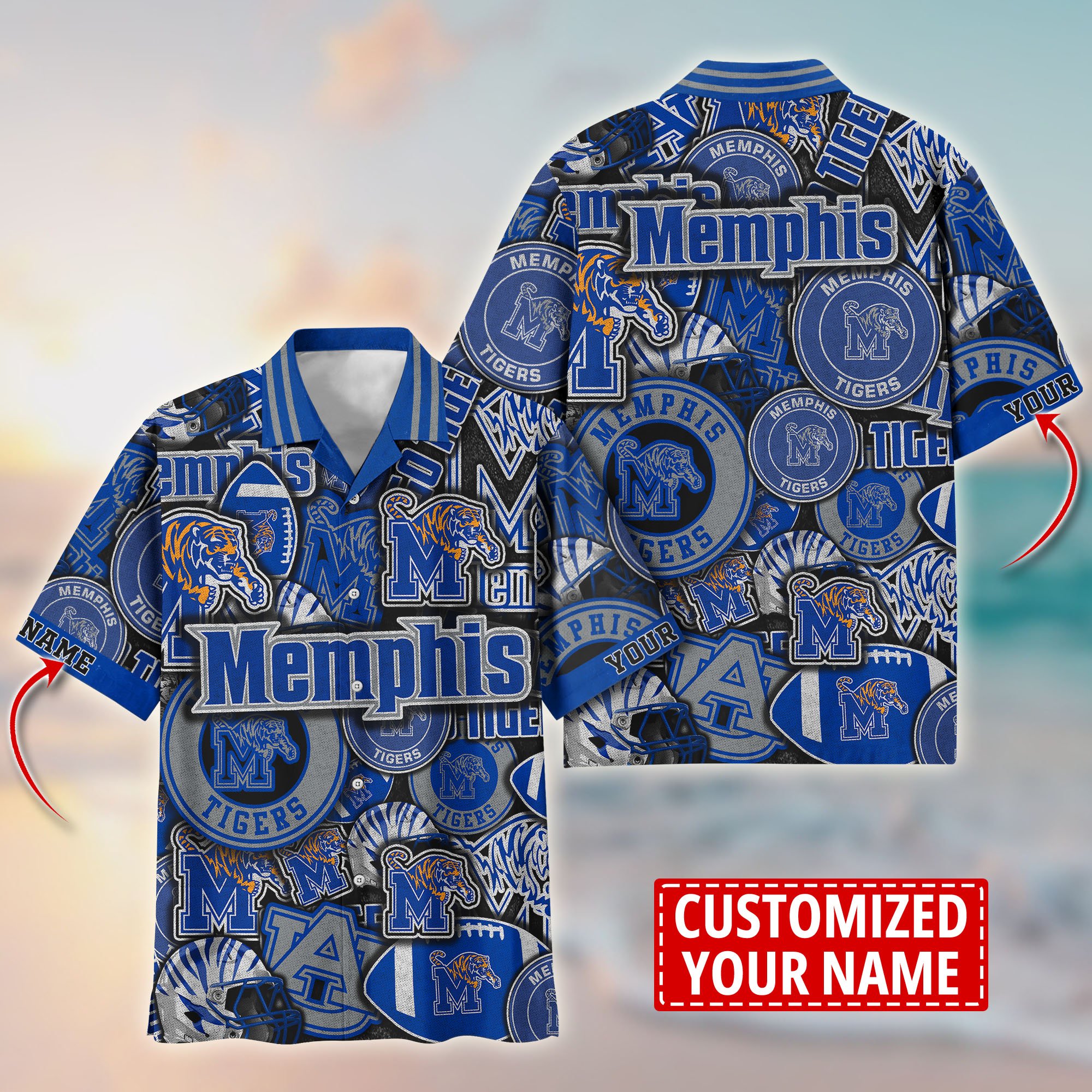 Memphis Tigers Customize Flower Hawaii Shirt For Fans, Summer Football Shirts TT58600