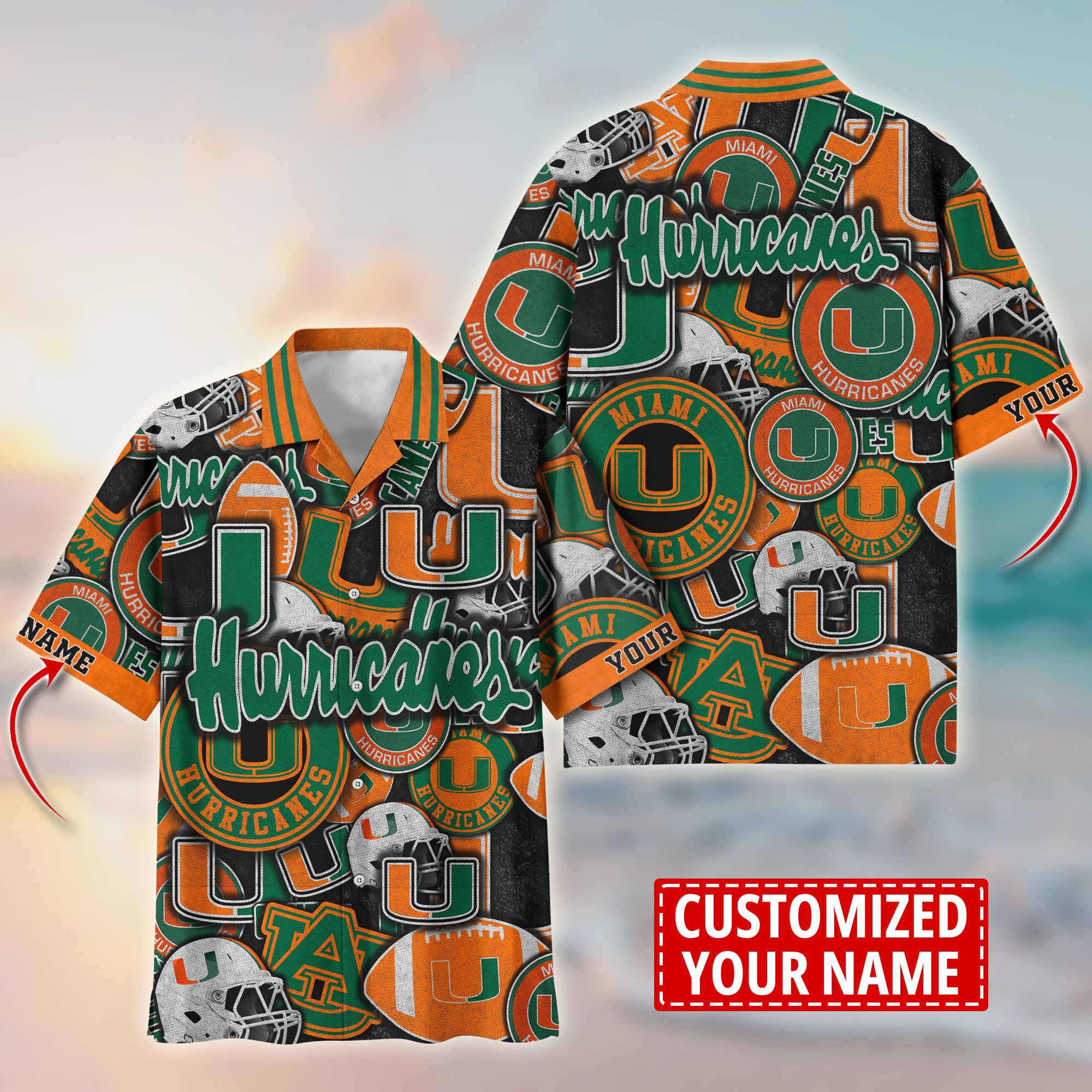 Miami Hurricanes Customize Flower Hawaii Shirt For Fans, Summer Football Shirts TT58600