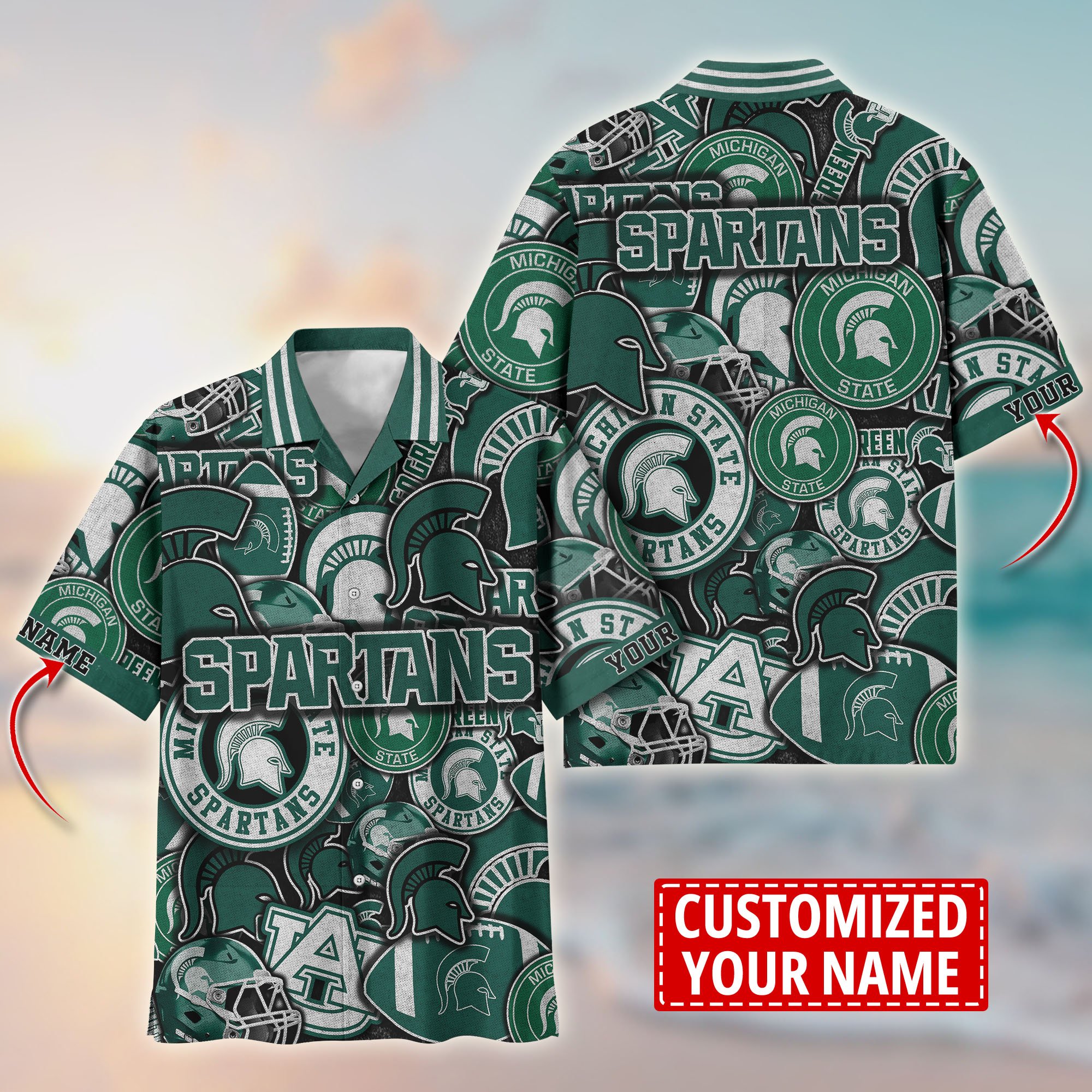 Michigan State Spartans Customize Flower Hawaii Shirt For Fans, Summer Football Shirts TT58600