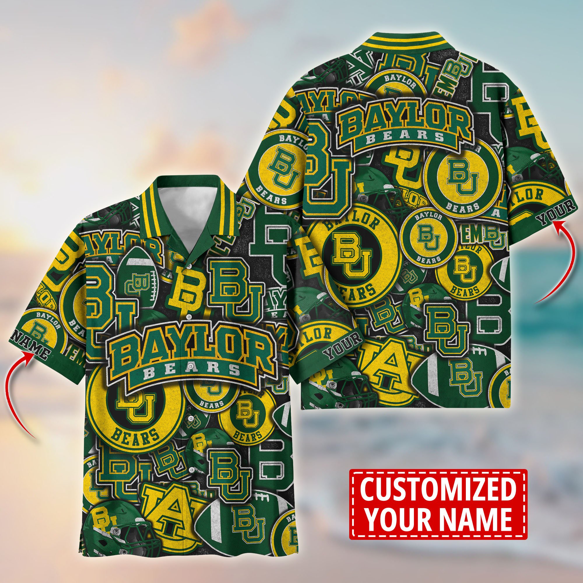 Baylor Bears Customize Flower Hawaii Shirt For Fans, Summer Football Shirts TT58600