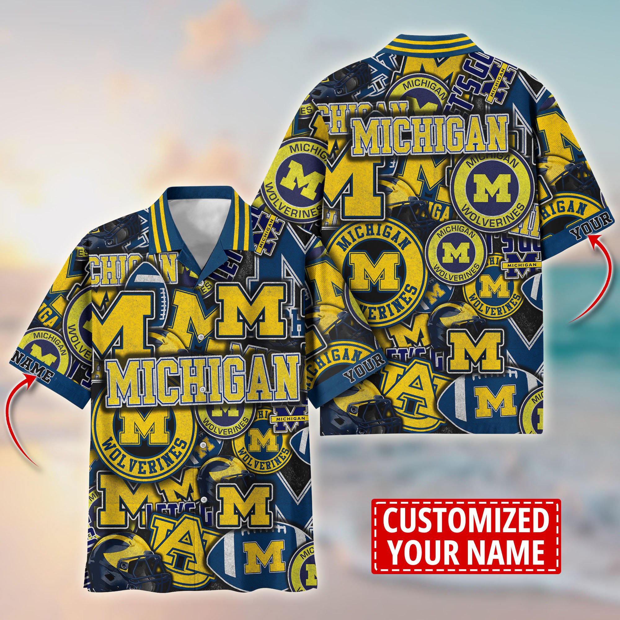 Michigan Wolverines Customize Flower Hawaii Shirt For Fans, Summer Football Shirts TT58600