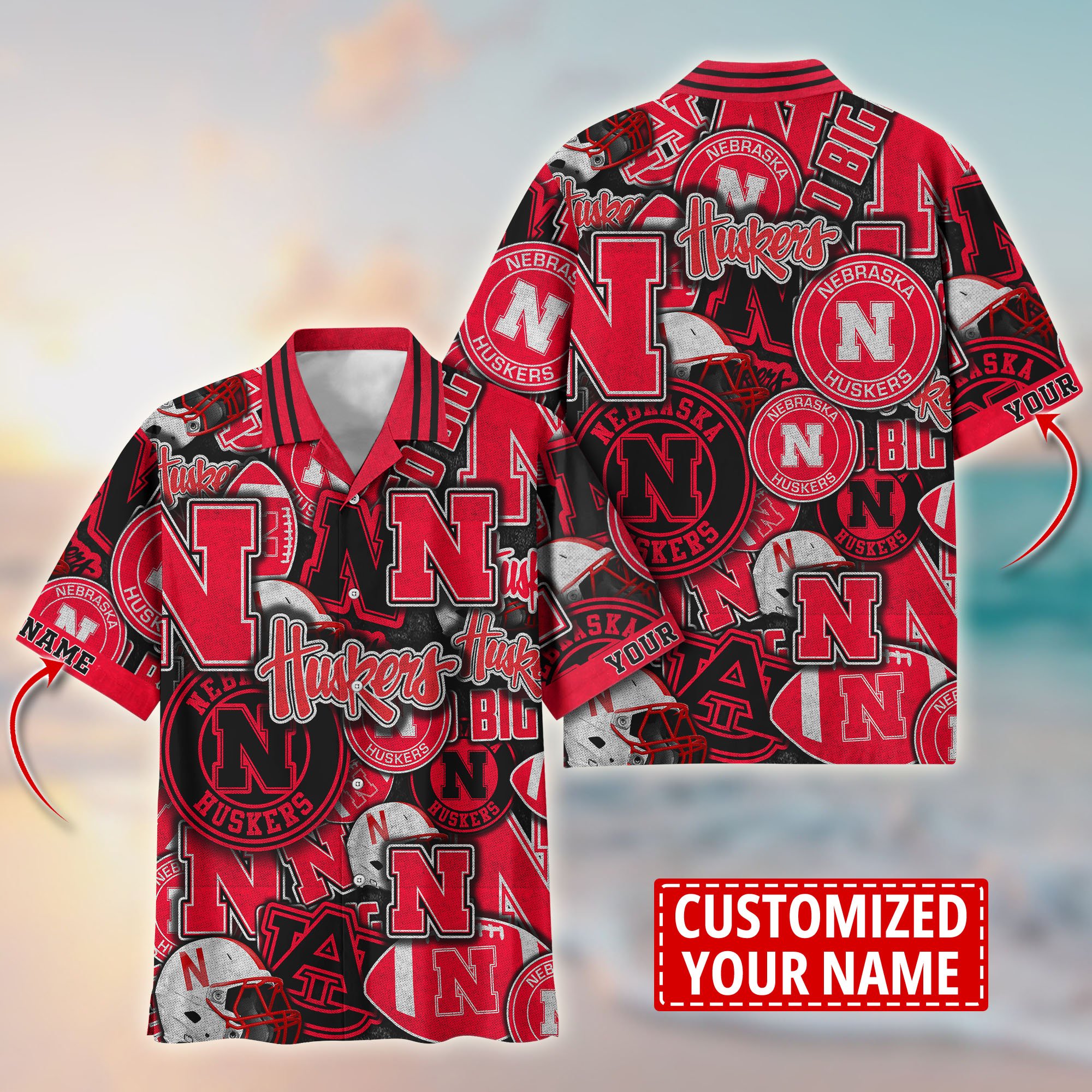 Nebraska Cornhuskers Customize Flower Hawaii Shirt For Fans, Summer Football Shirts TT58600