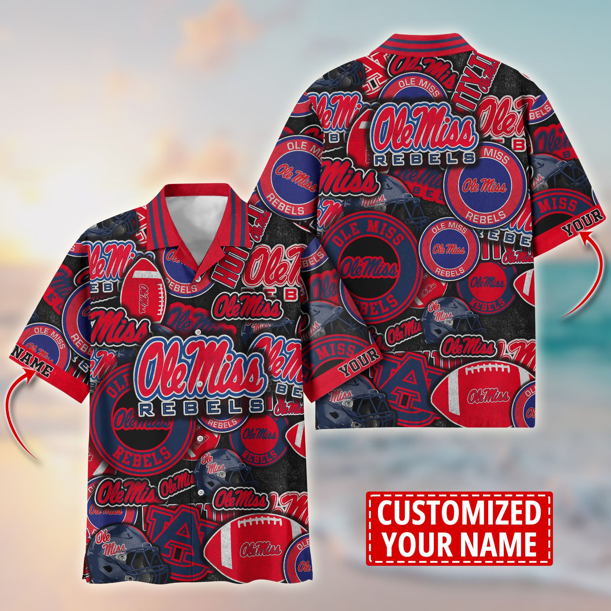 Ole Miss Rebels Customize Flower Hawaii Shirt For Fans, Summer Football Shirts TT58600