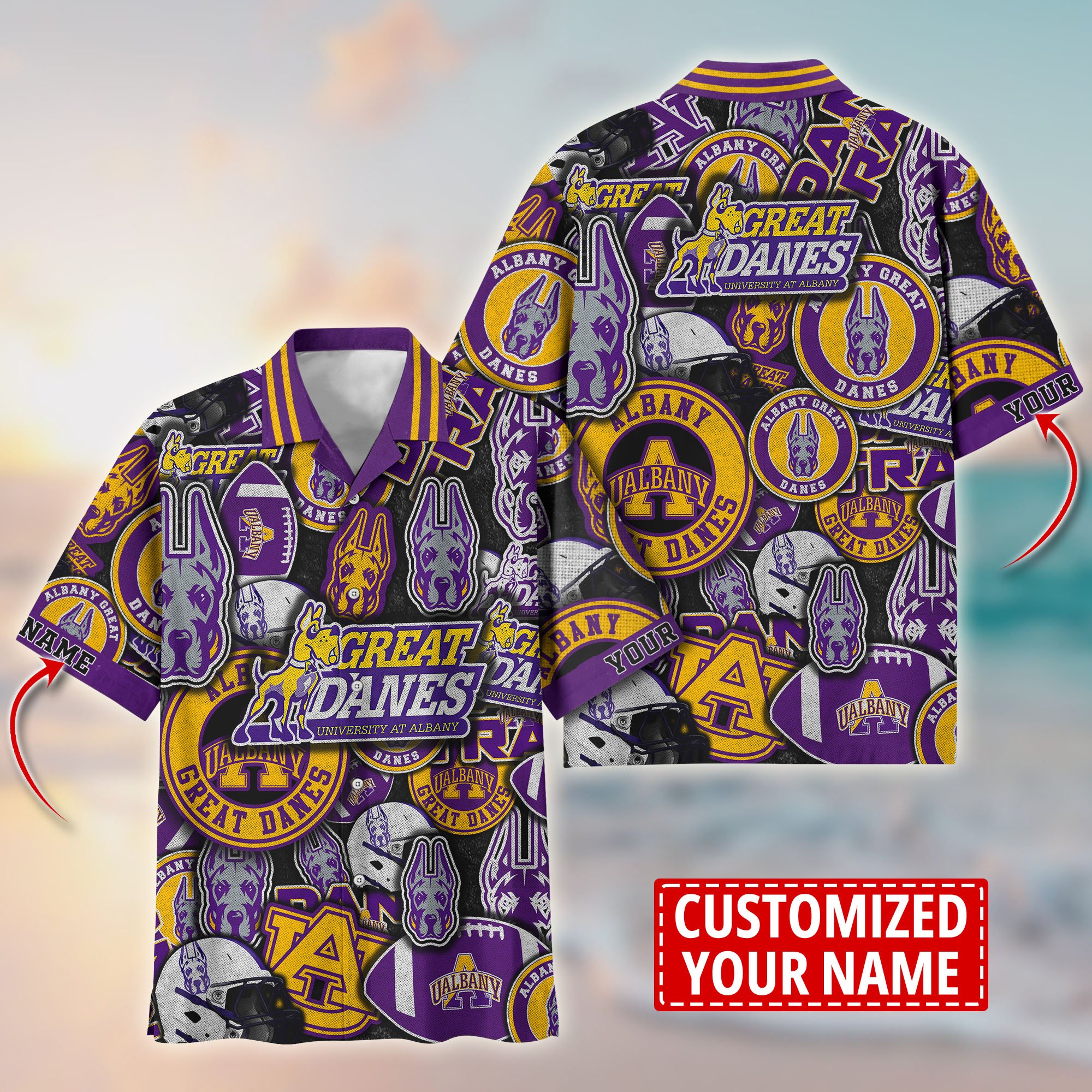 Albany Great Danes Customize Flower Hawaii Shirt For Fans, Summer Football Shirts TT58600