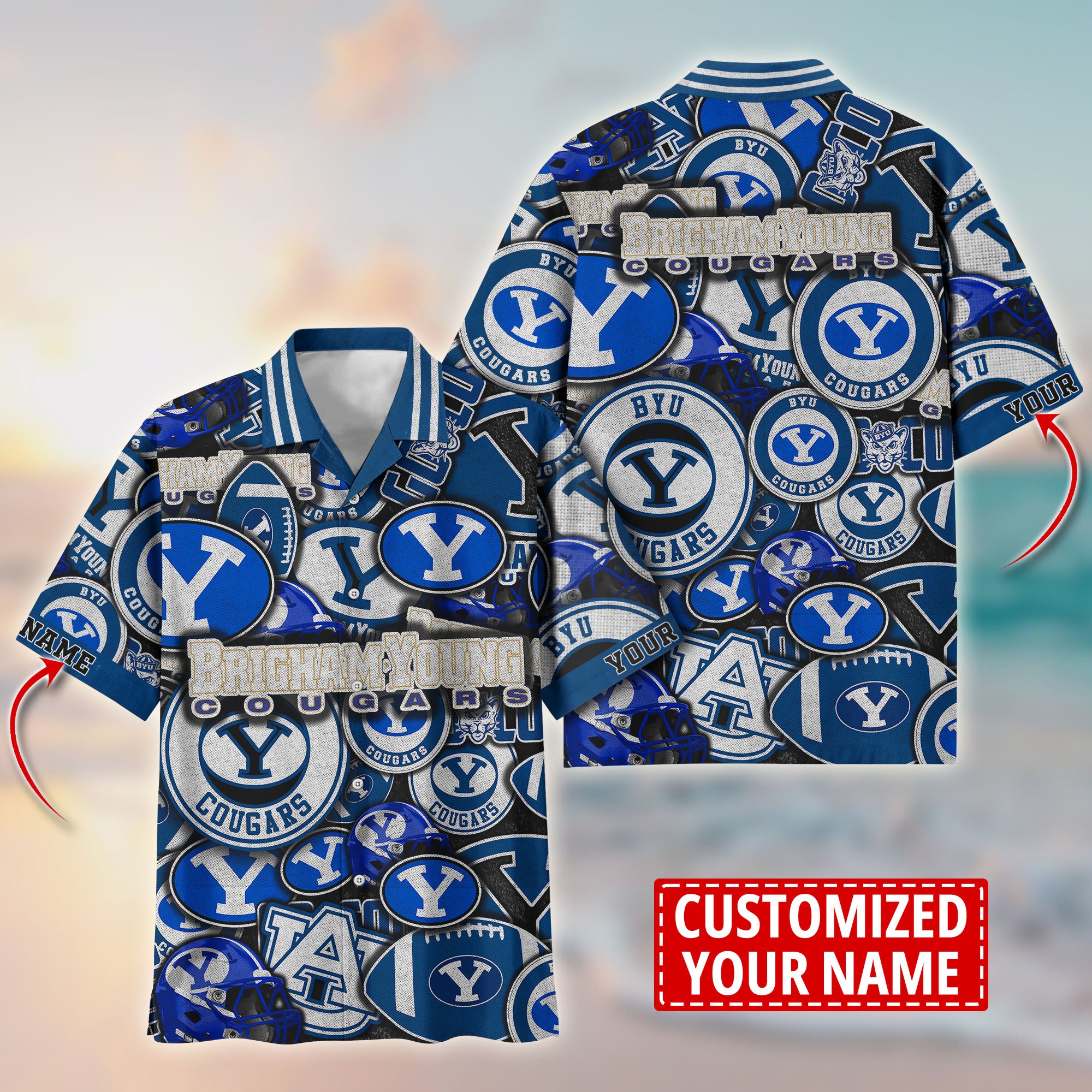 BYU Cougars Customize Flower Hawaii Shirt For Fans, Summer Football Shirts TT58600