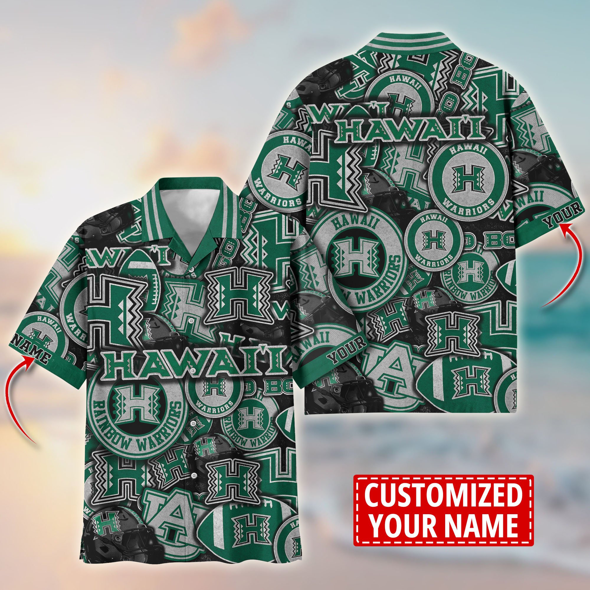 Hawaii Rainbow Warriors Customize Flower Hawaii Shirt For Fans, Summer Football Shirts TT58600