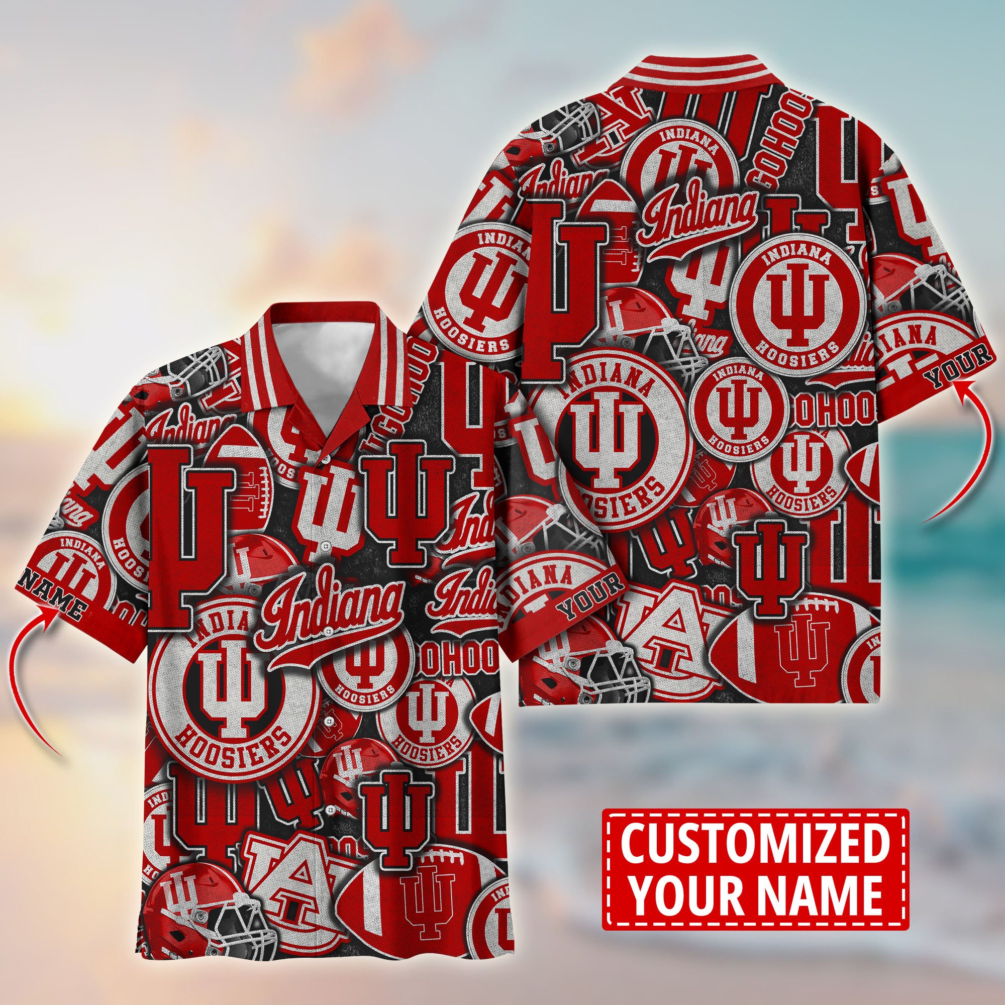 Indiana Hoosiers Customize Flower Hawaii Shirt For Fans, Summer Football Shirts TT58600