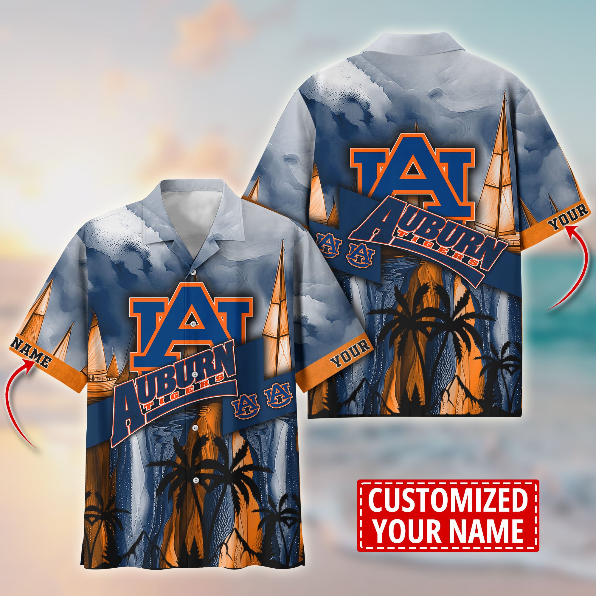 Auburn Tigers Aloha Shirt Trending Summer. Custom Summer Football Shirts T58603