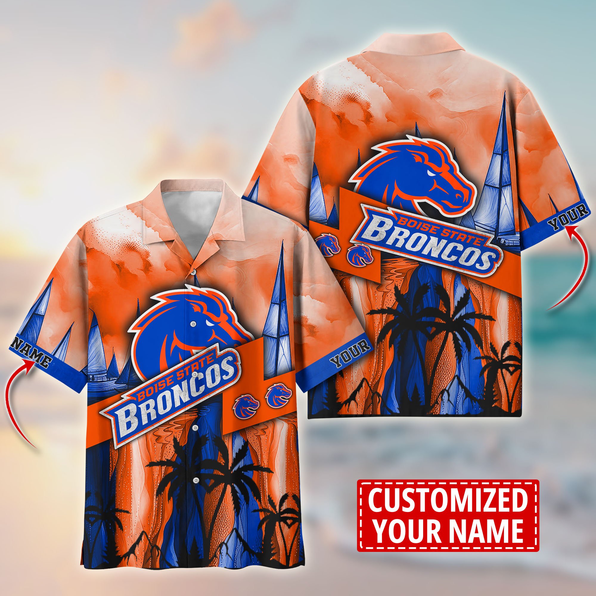 Boise State Broncos Aloha Shirt Trending Summer. Custom Summer Football Shirts T58603