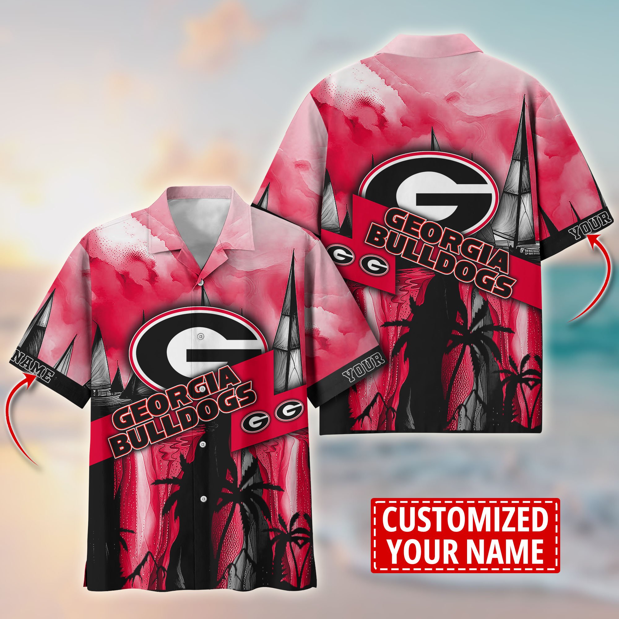 Georgia Bulldogs Aloha Shirt Trending Summer. Custom Summer Football Shirts T58603