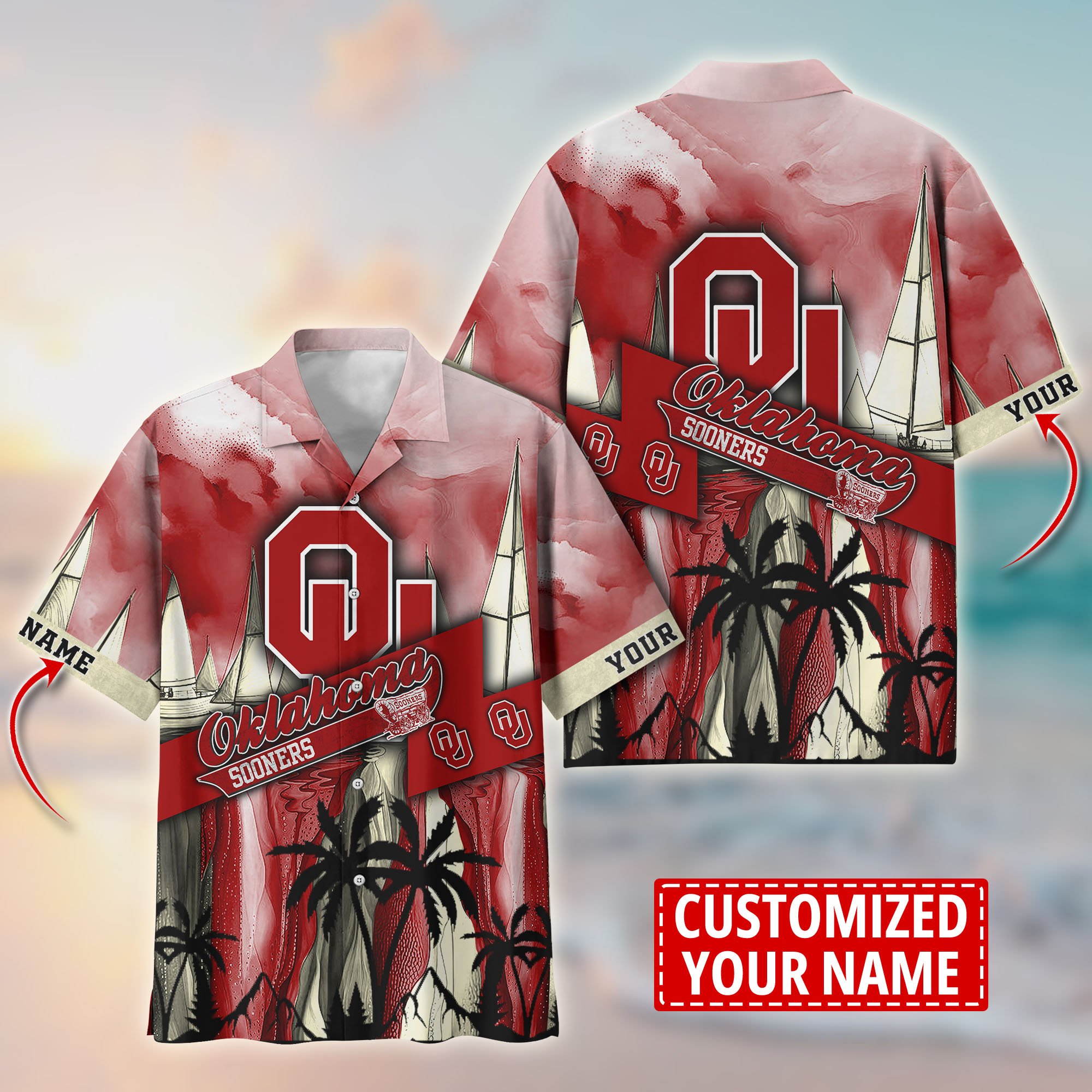 Oklahoma Sooners Aloha Shirt Trending Summer. Custom Summer Football Shirts T58603