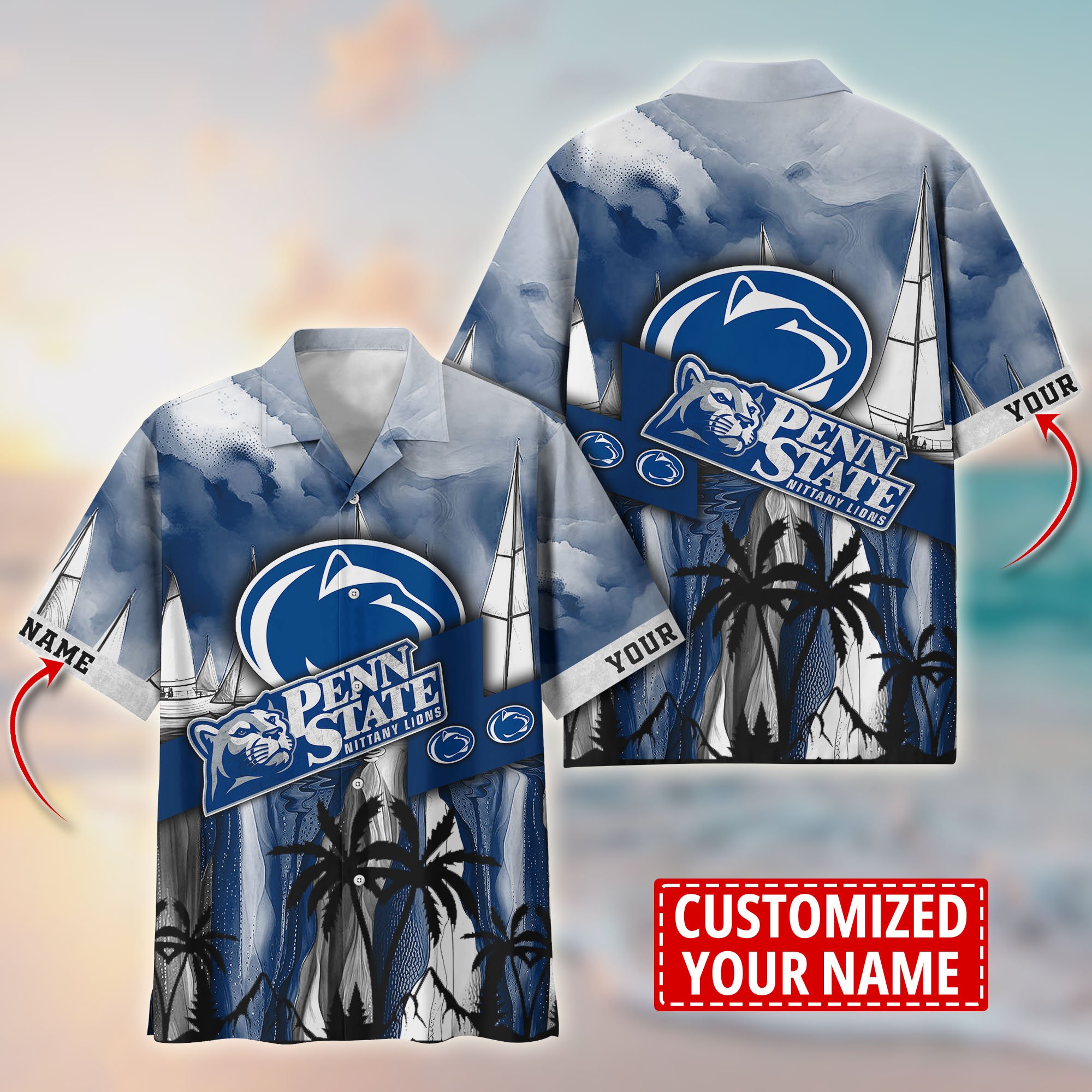 Penn State Nittany Lions Aloha Shirt Trending Summer. Custom Summer Football Shirts T58603