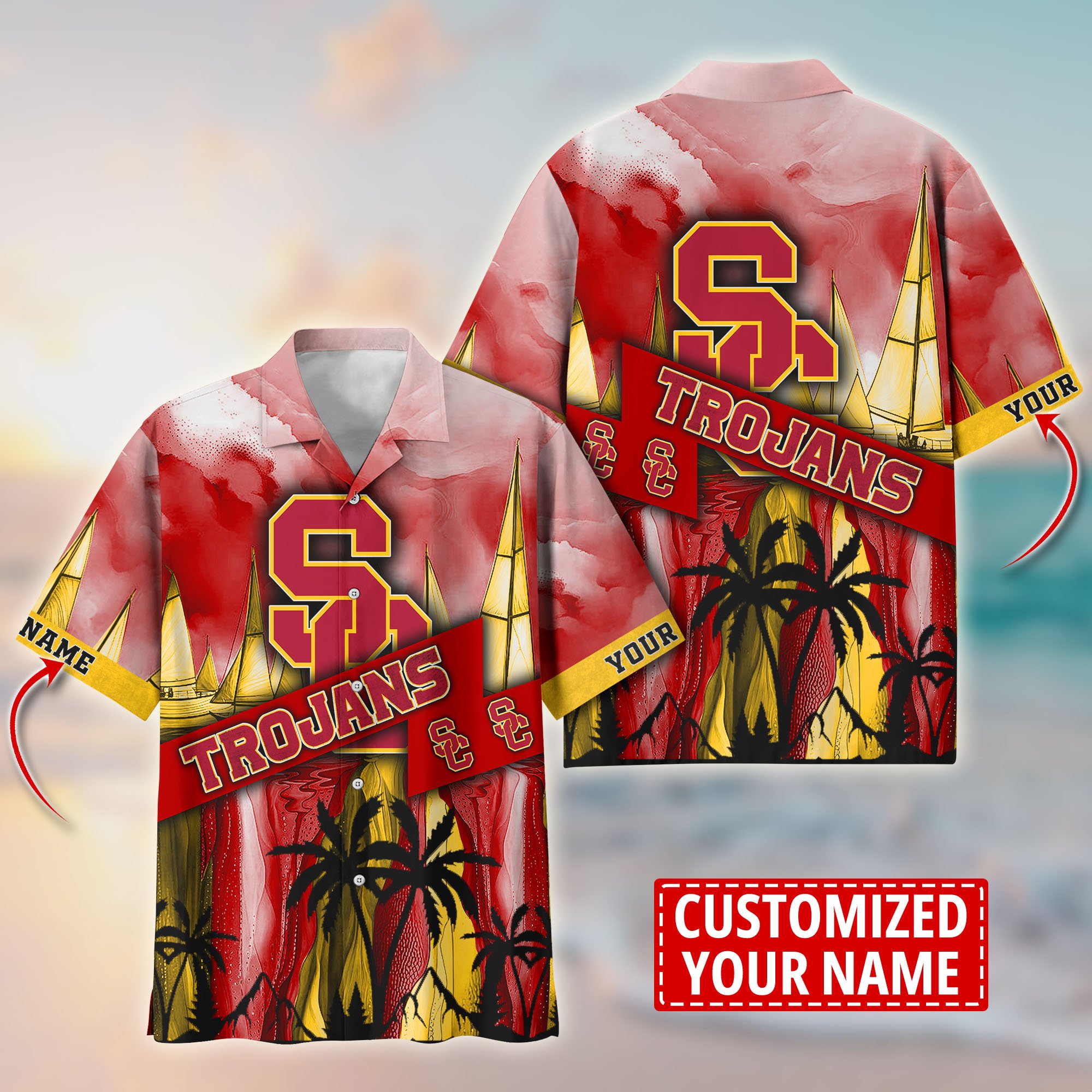 USC Trojans Aloha Shirt Trending Summer. Custom Summer Football Shirts T58603