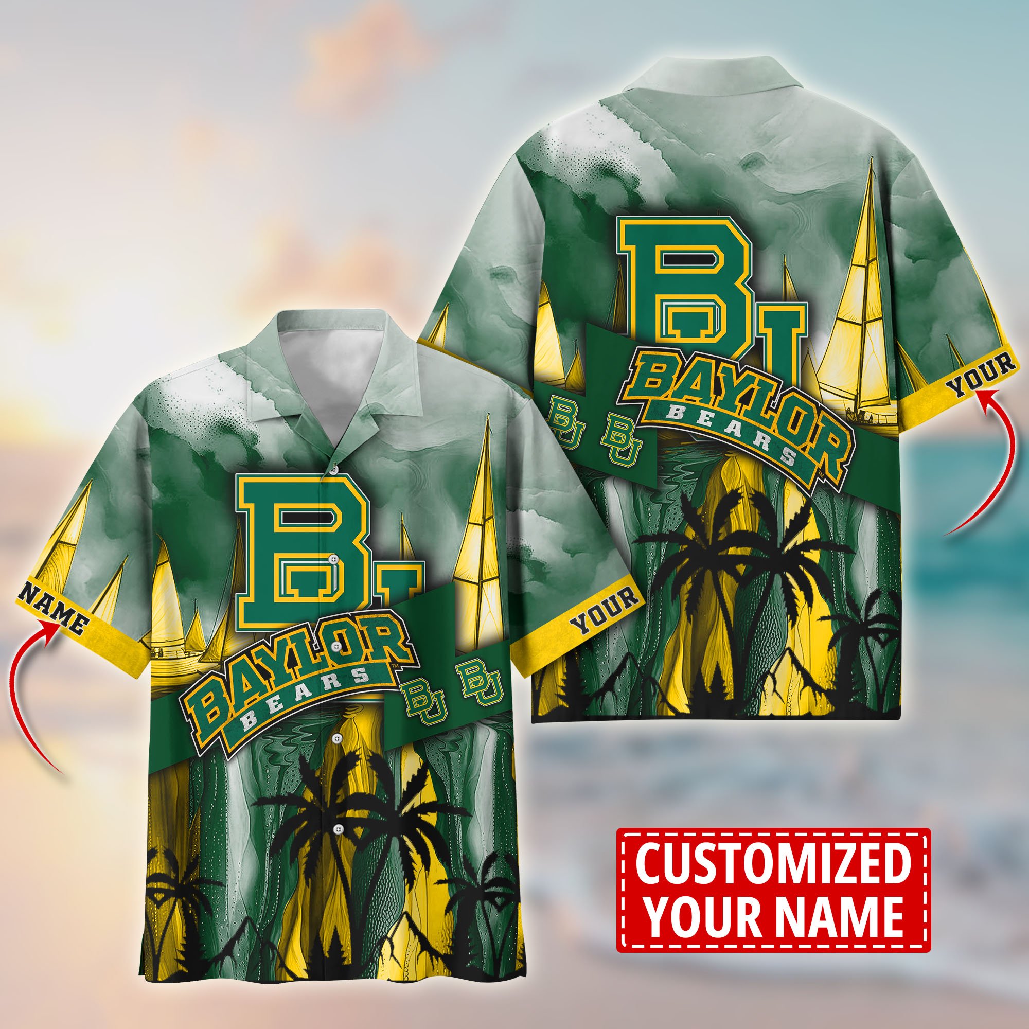 Baylor Bears Aloha Shirt Trending Summer. Custom Summer Football Shirts T58603