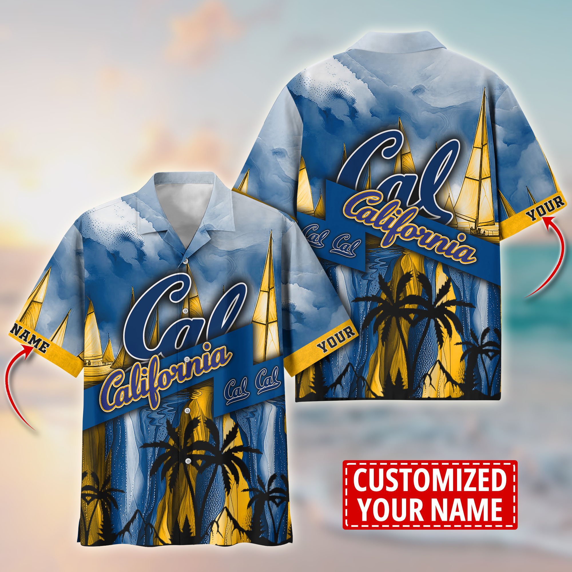 California Golden Bears Aloha Shirt Trending Summer. Custom Summer Football Shirts T58603