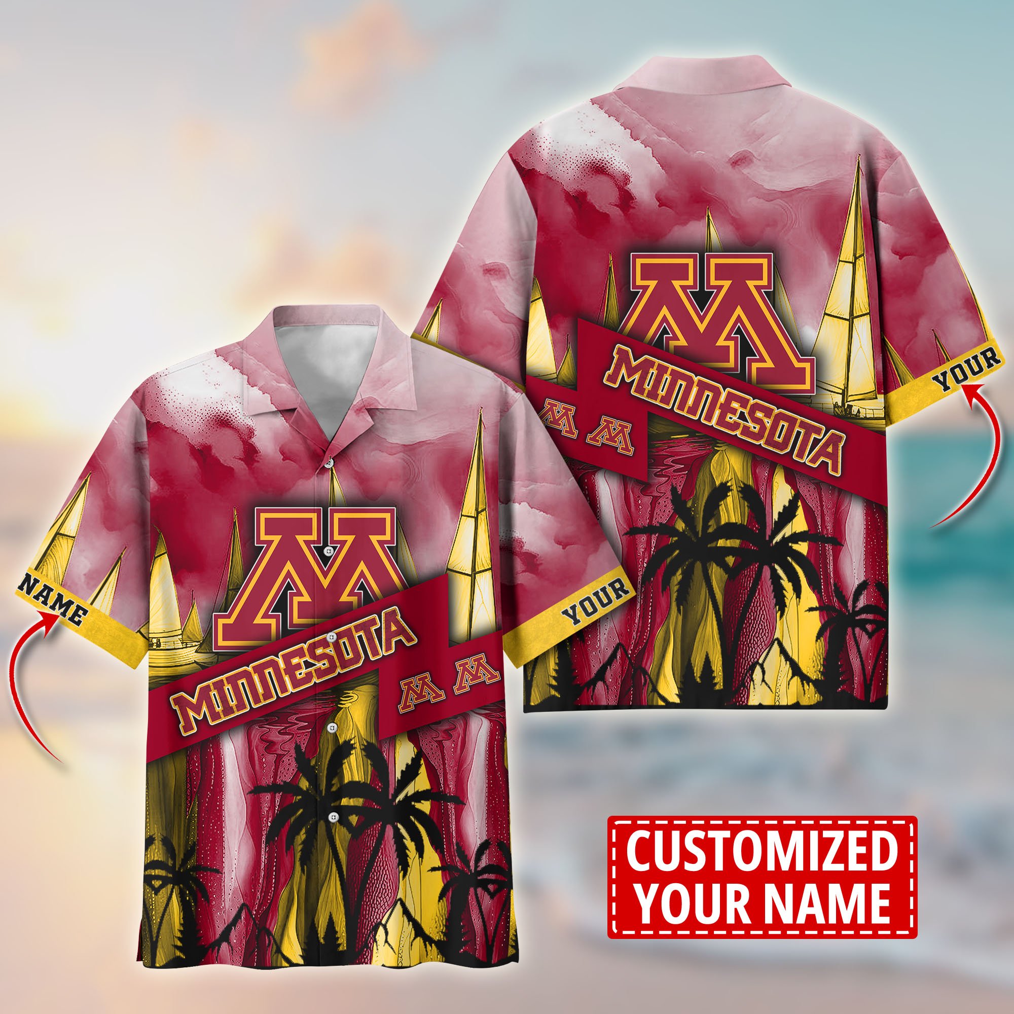 Minnesota Golden Gophers Aloha Shirt Trending Summer. Custom Summer Football Shirts T58603