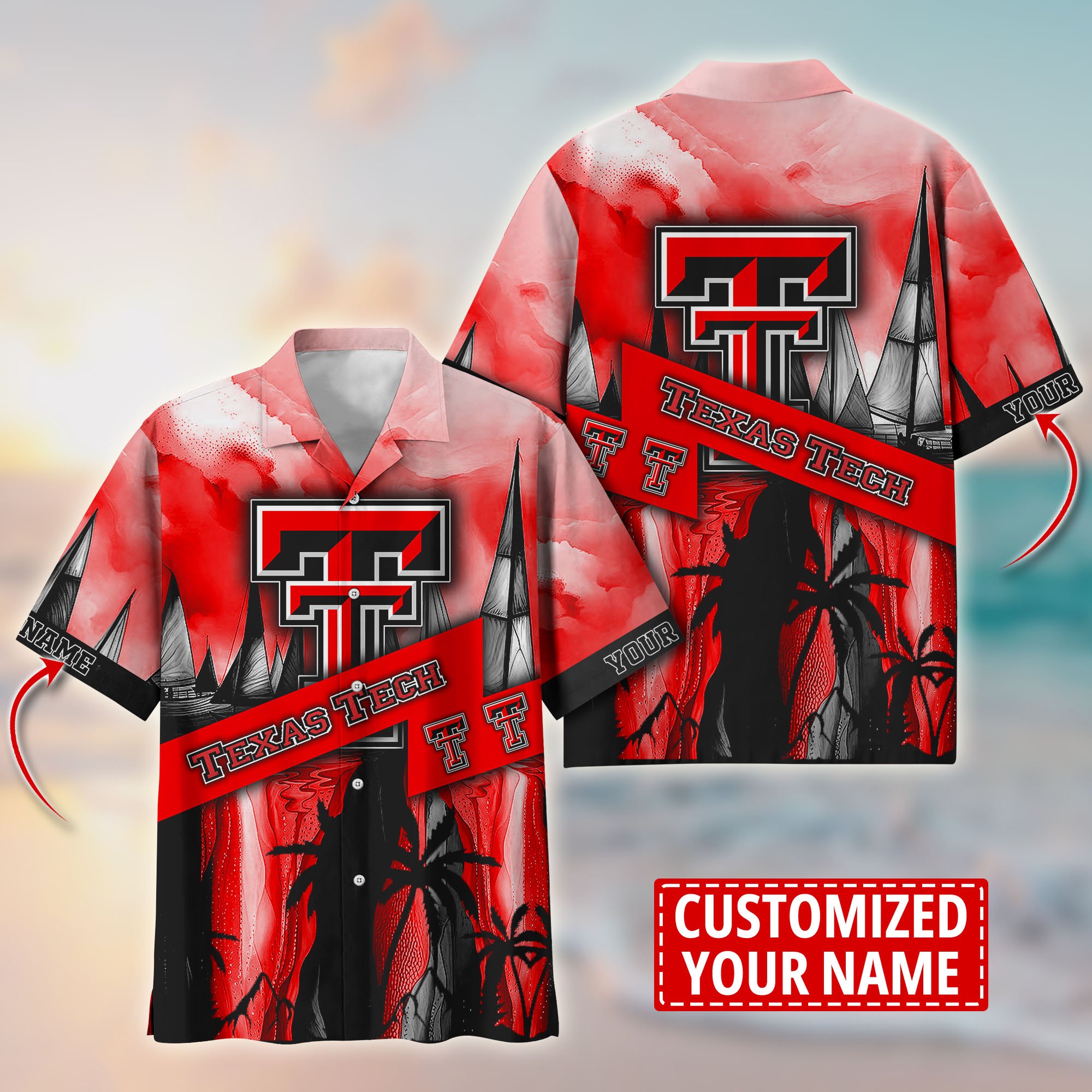 Texas Tech Red Raiders Aloha Shirt Trending Summer. Custom Summer Football Shirts T58603