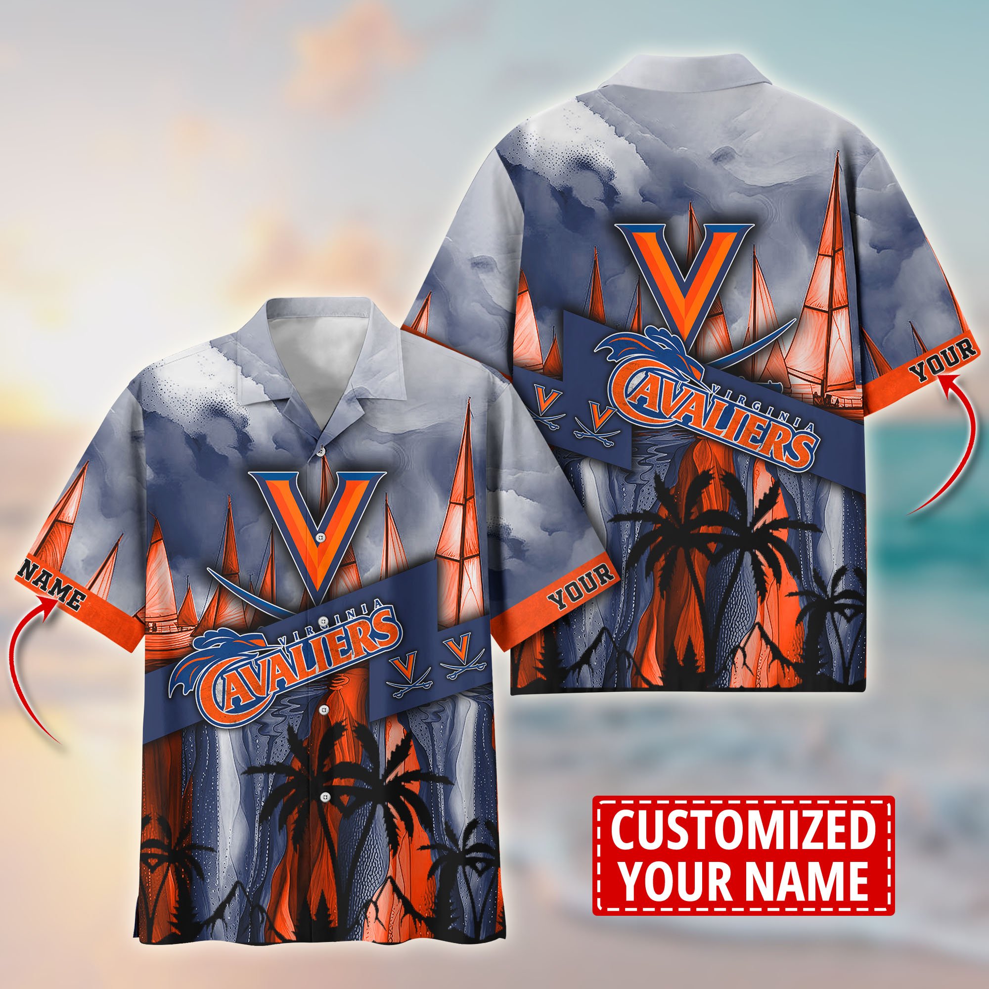 Virginia Cavaliers Aloha Shirt Trending Summer. Custom Summer Football Shirts T58603