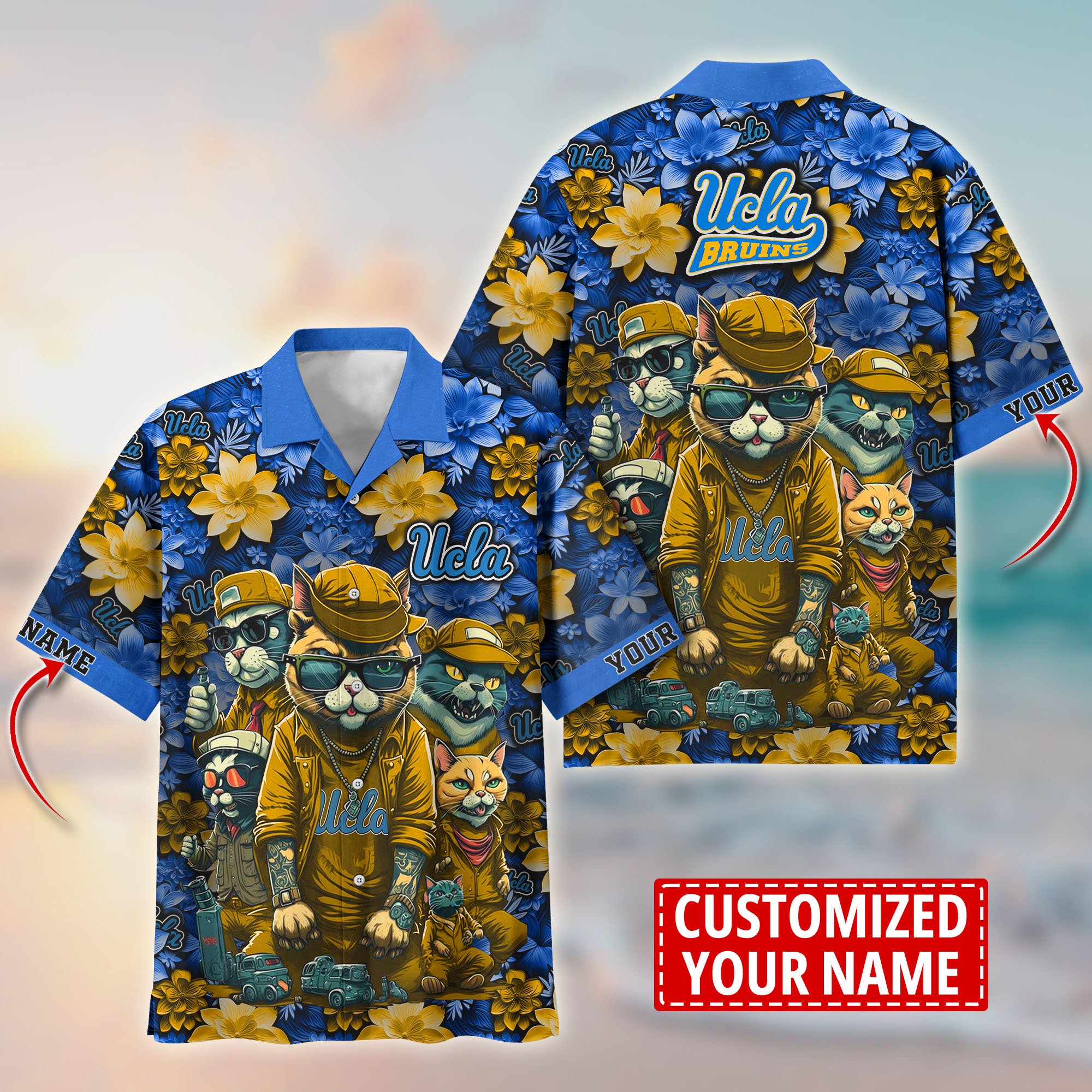 UCLA Bruins Custom Flower Hawaii Shirt And Tshirt For Fans, Summer Football Shirts TT58727