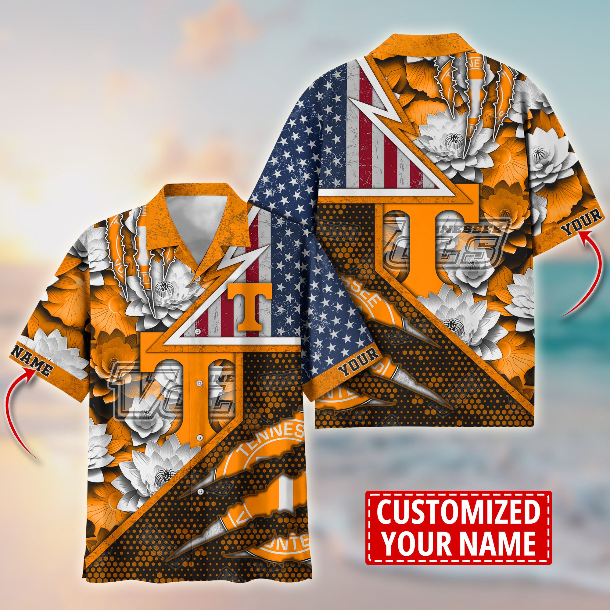 Tennessee Volunteers Customize Flower Hawaii Shirt For Fans, Summer Football Shirts TT59003