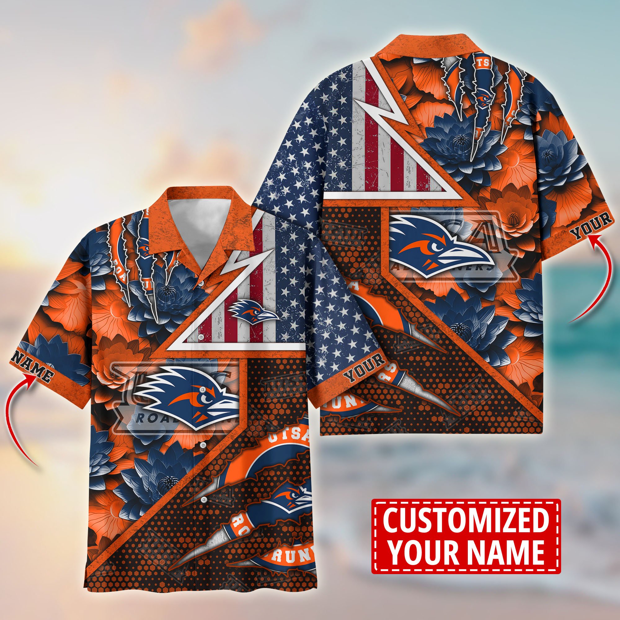 UTSA Roadrunners Customize Flower Hawaii Shirt For Fans, Summer Football Shirts TT59003