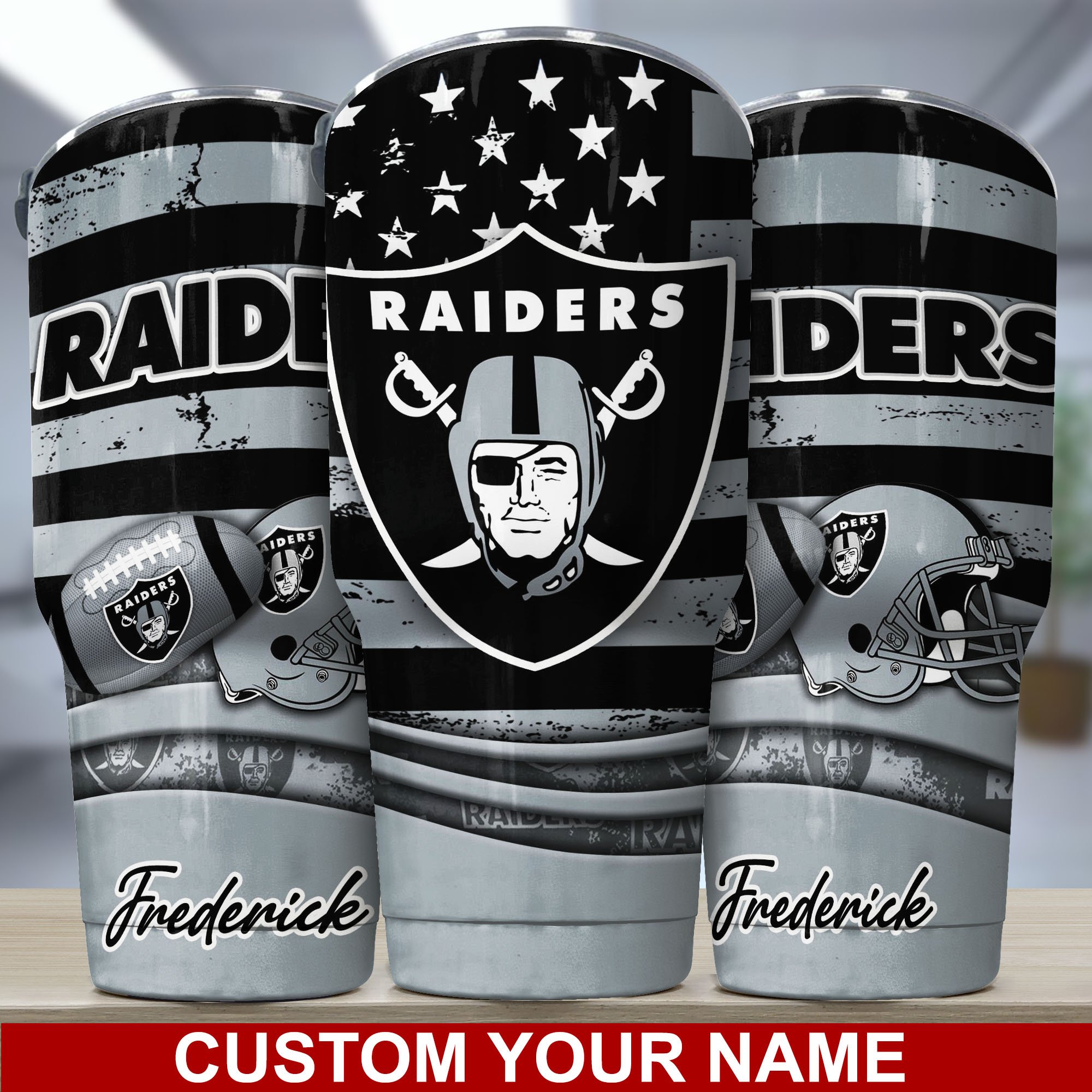 Oakland Raiders Sport Tumbler For This Season, Custom Tumbler For Football Lovers NA27485