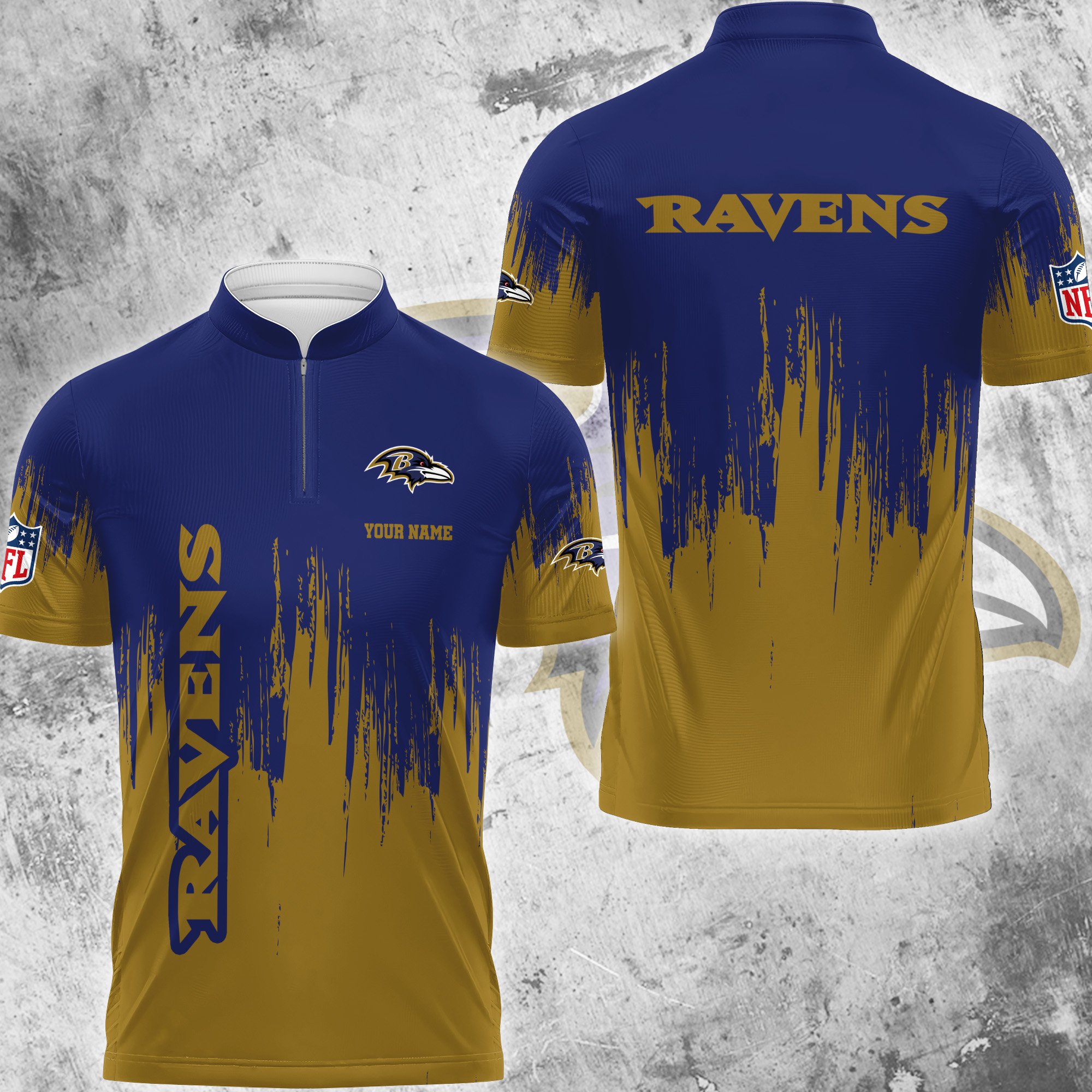 Baltimore Ravens Polo Shirt Custom Your Name, Football Team Polo Shirt, Gifts For Football Lovers EHIVM-59078