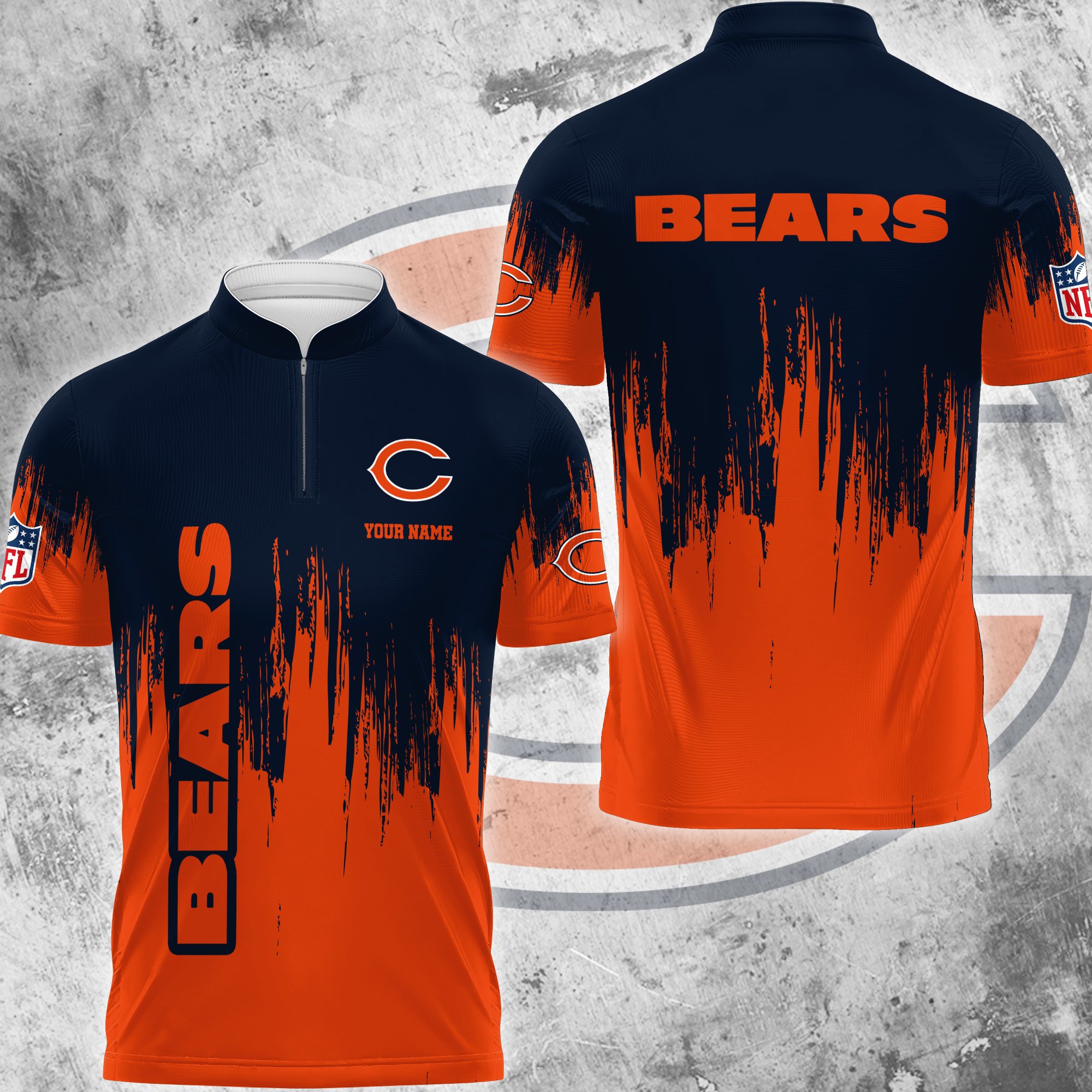 Chicago Bears Polo Shirt Custom Your Name, Football Team Polo Shirt, Gifts For Football Lovers EHIVM-59078