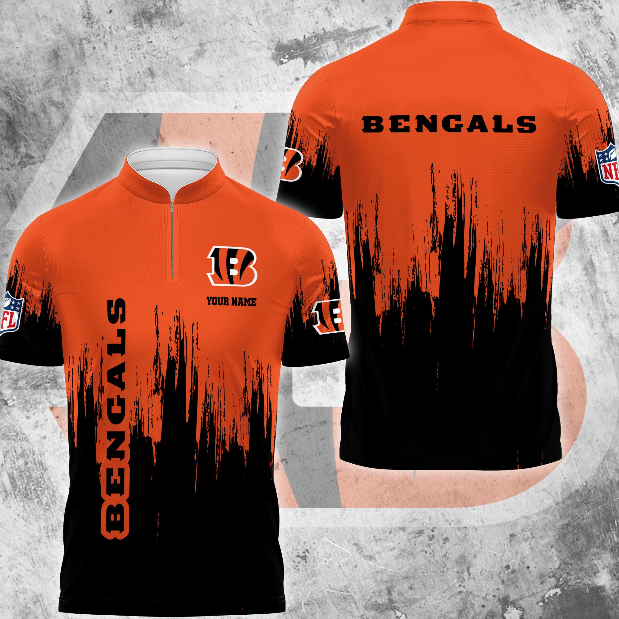 Cincinnati Bengals Polo Shirt Custom Your Name, Football Team Polo Shirt, Gifts For Football Lovers EHIVM-59078