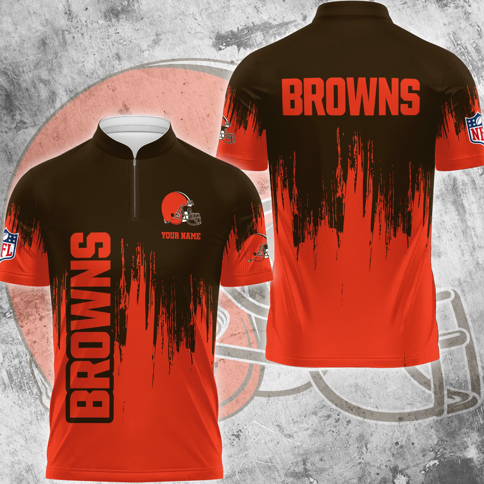 Cleveland Browns Polo Shirt Custom Your Name, Football Team Polo Shirt, Gifts For Football Lovers EHIVM-59078