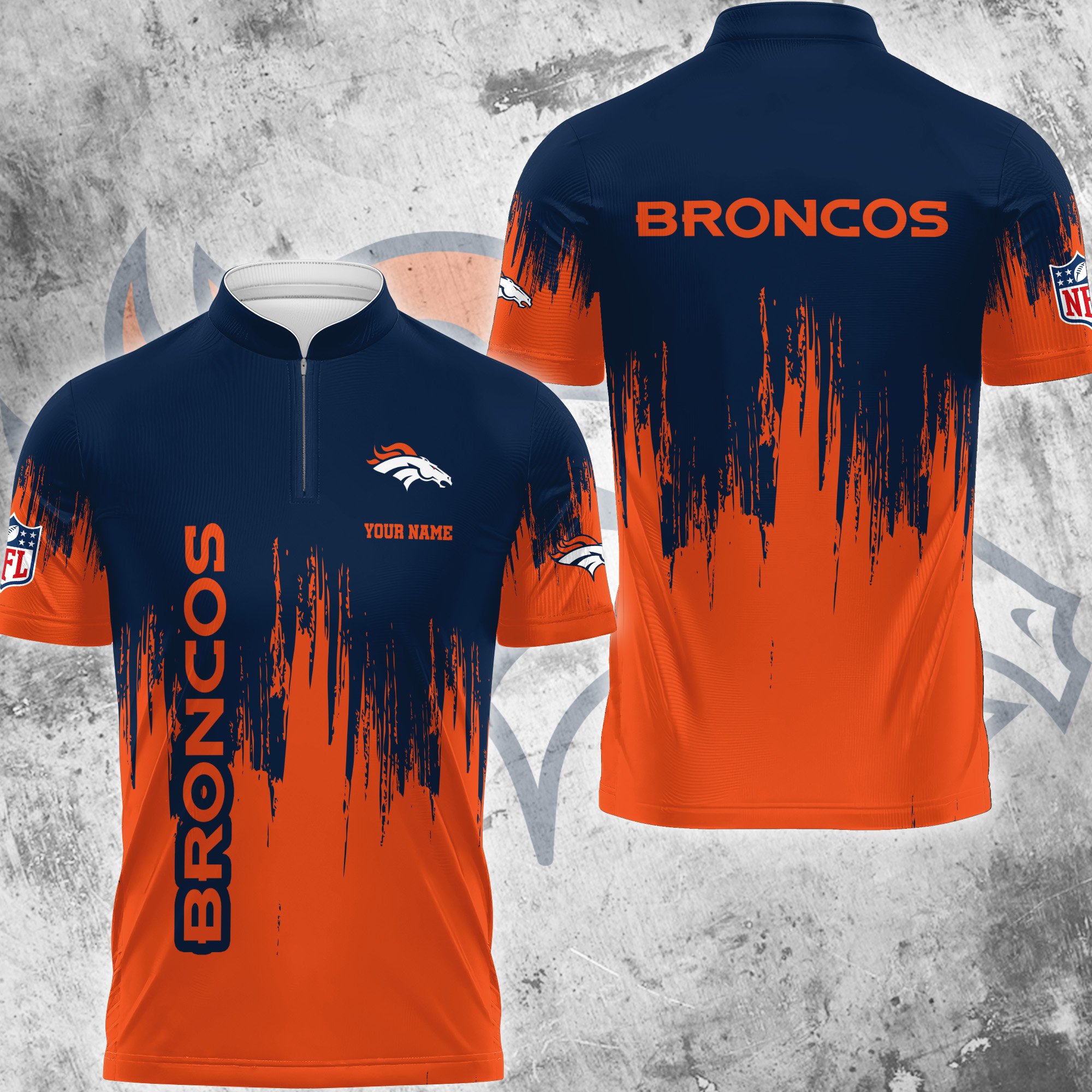 Denver Broncos Polo Shirt Custom Your Name, Football Team Polo Shirt, Gifts For Football Lovers EHIVM-59078