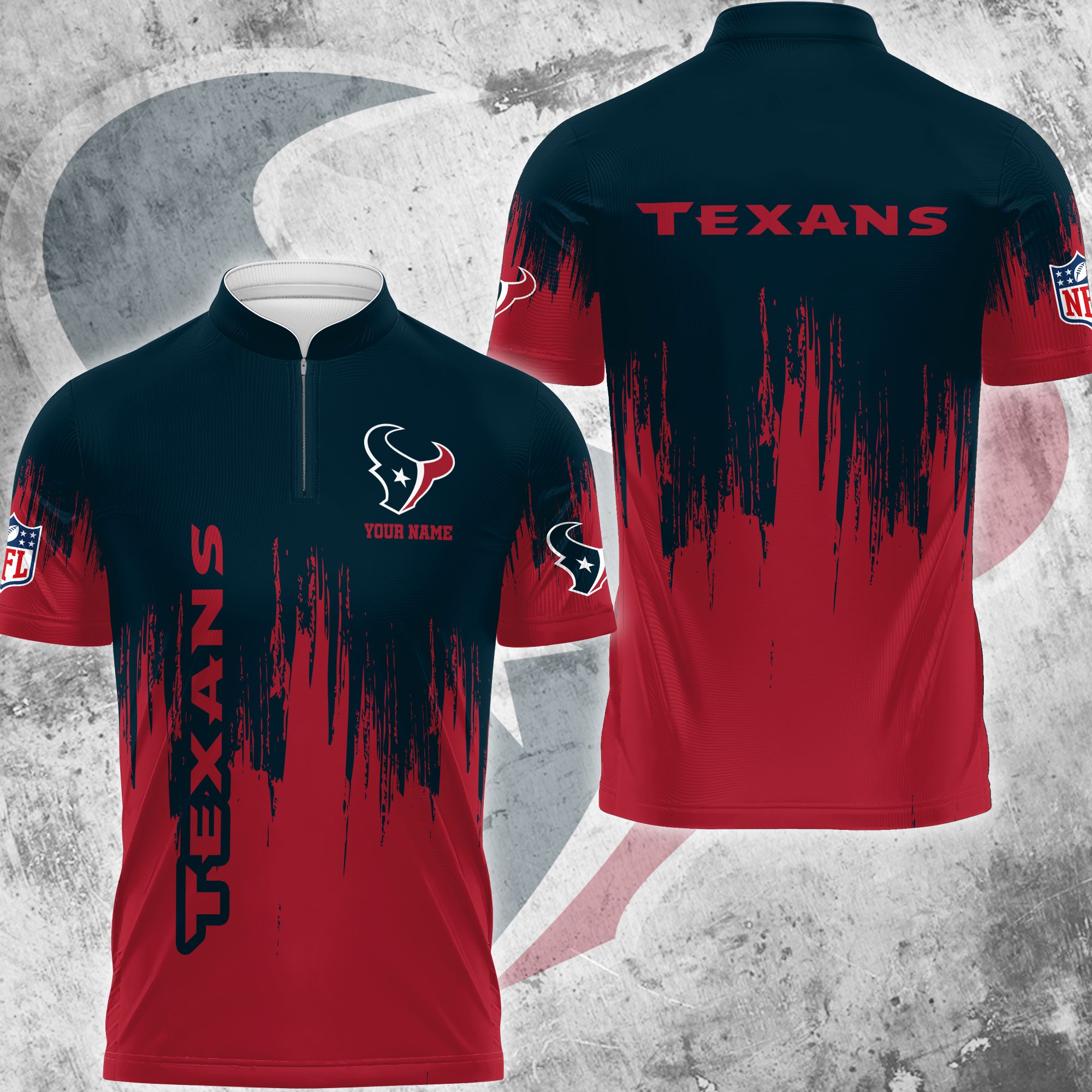 Houston Texans Polo Shirt Custom Your Name, Football Team Polo Shirt, Gifts For Football Lovers EHIVM-59078