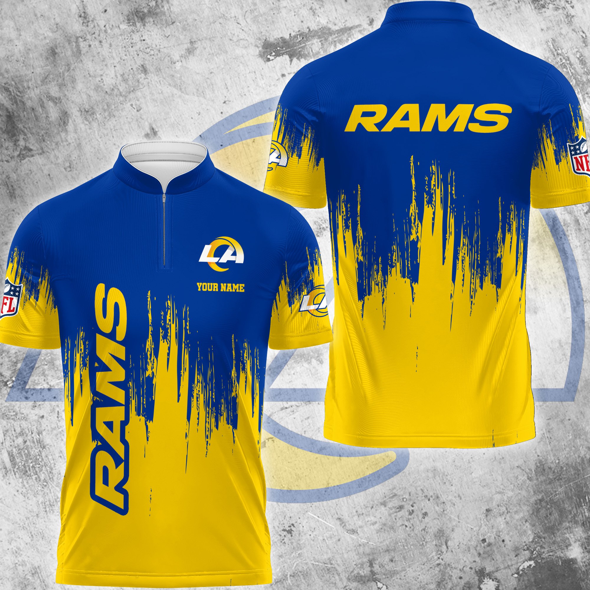 Los Angeles Rams Polo Shirt Custom Your Name, Football Team Polo Shirt, Gifts For Football Lovers EHIVM-59078