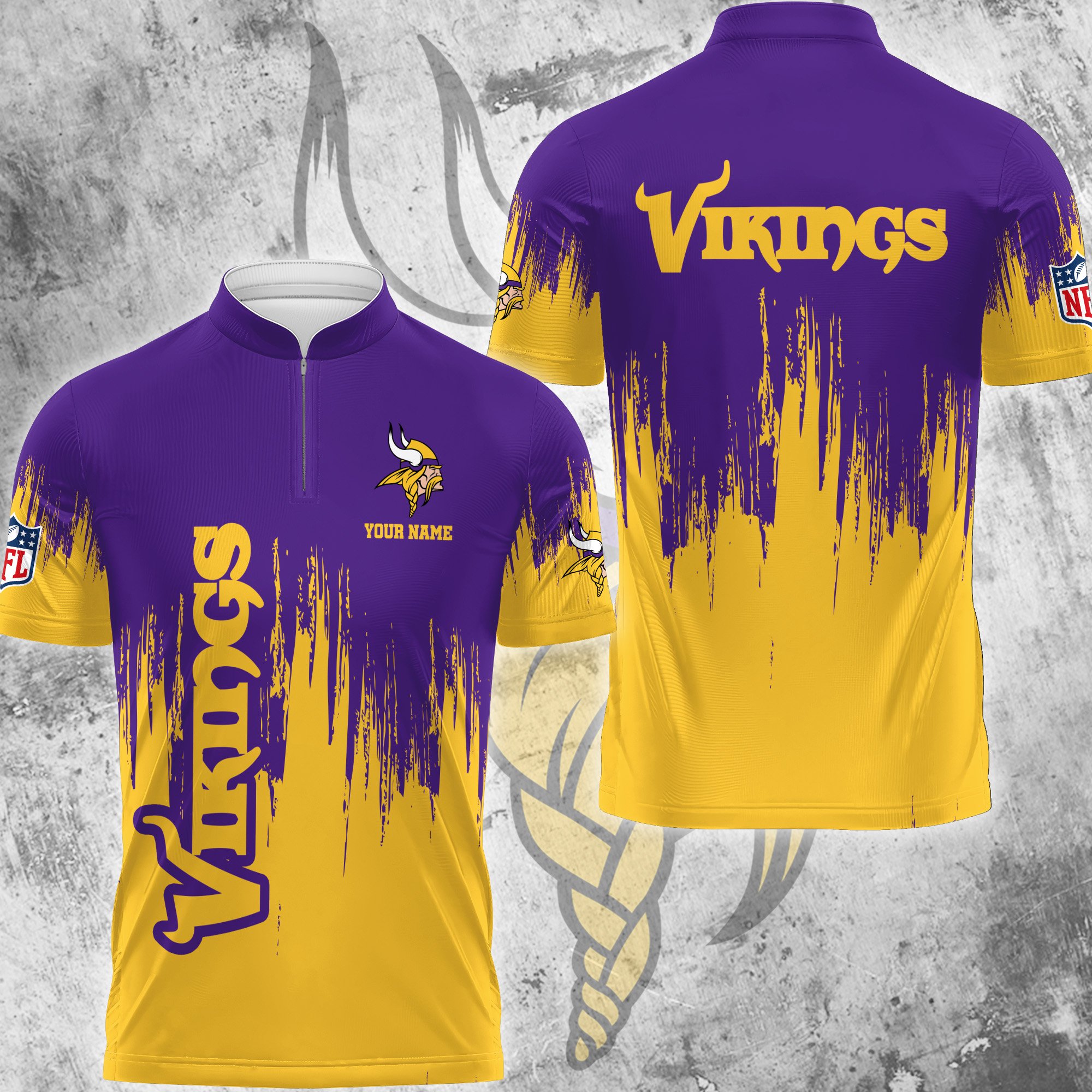 Minnesota Vikings Polo Shirt Custom Your Name, Football Team Polo Shirt, Gifts For Football Lovers EHIVM-59078