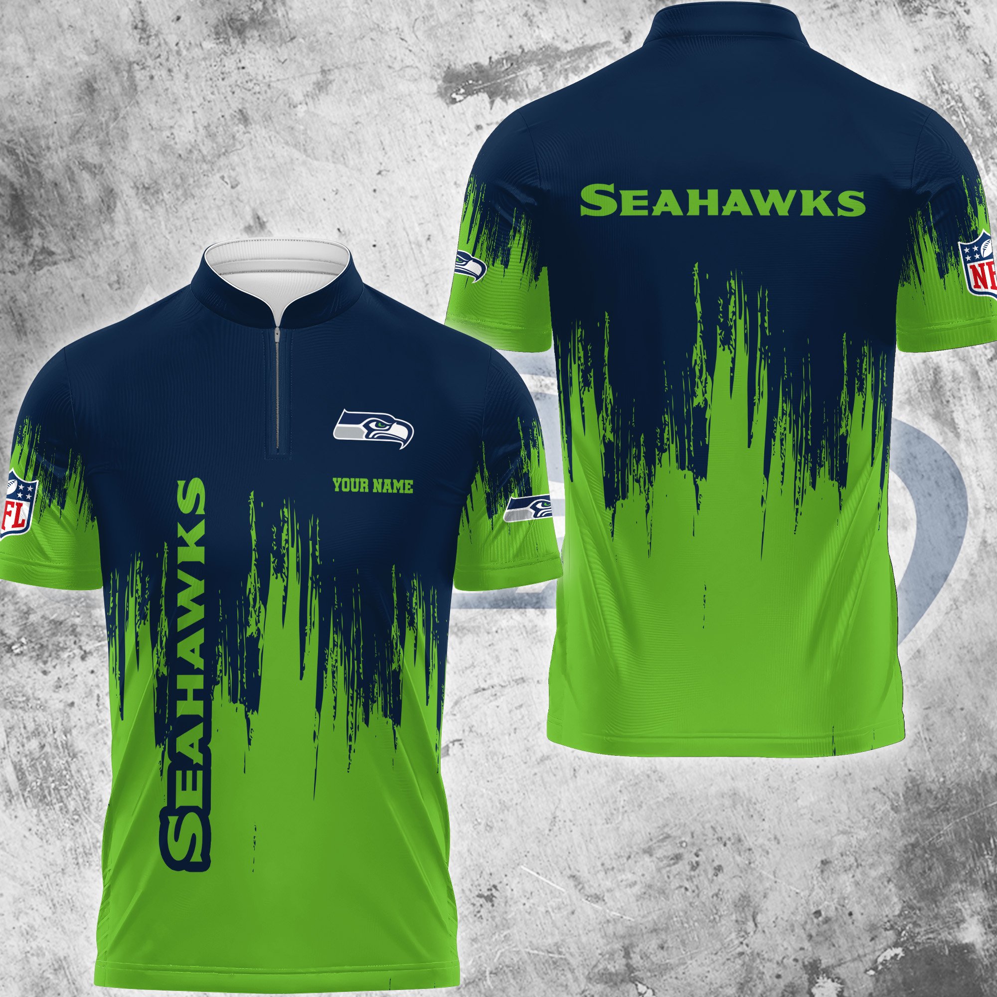 Seattle Seahawks Polo Shirt Custom Your Name, Football Team Polo Shirt, Gifts For Football Lovers EHIVM-59078