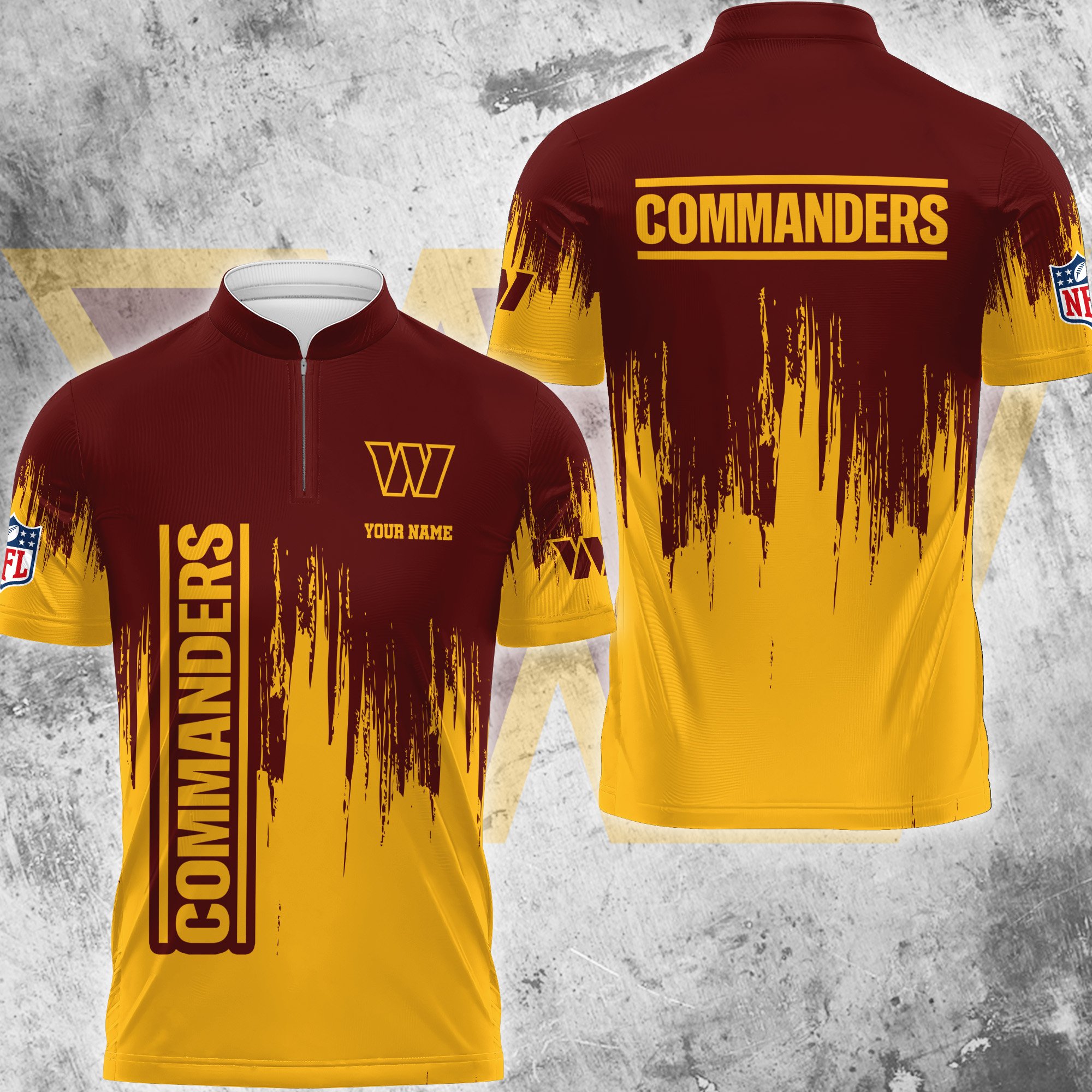 Washington Commanders Polo Shirt Custom Your Name, Football Team Polo Shirt, Gifts For Football Lovers EHIVM-59078