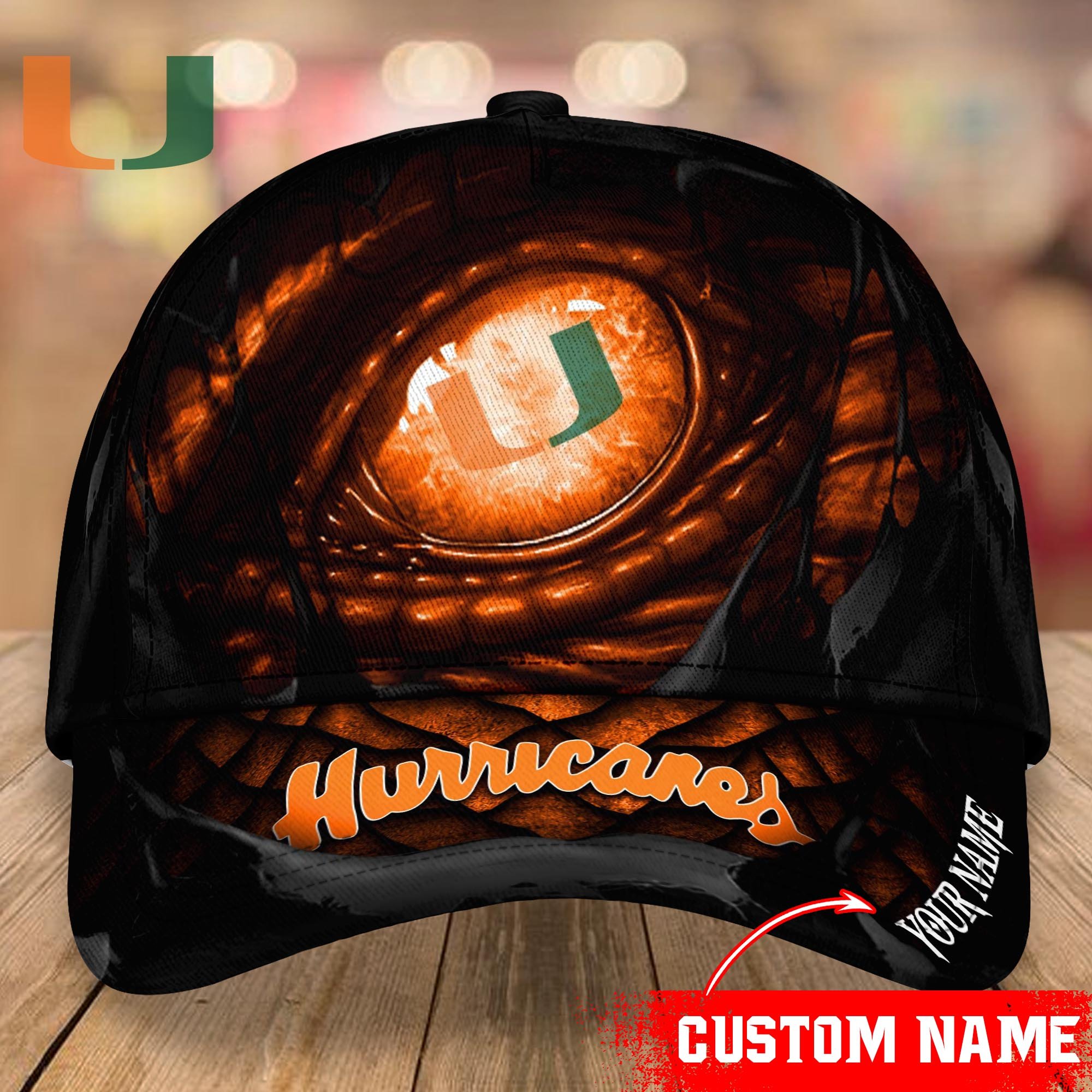 Miami Hurricanes CAP Custom T-33951