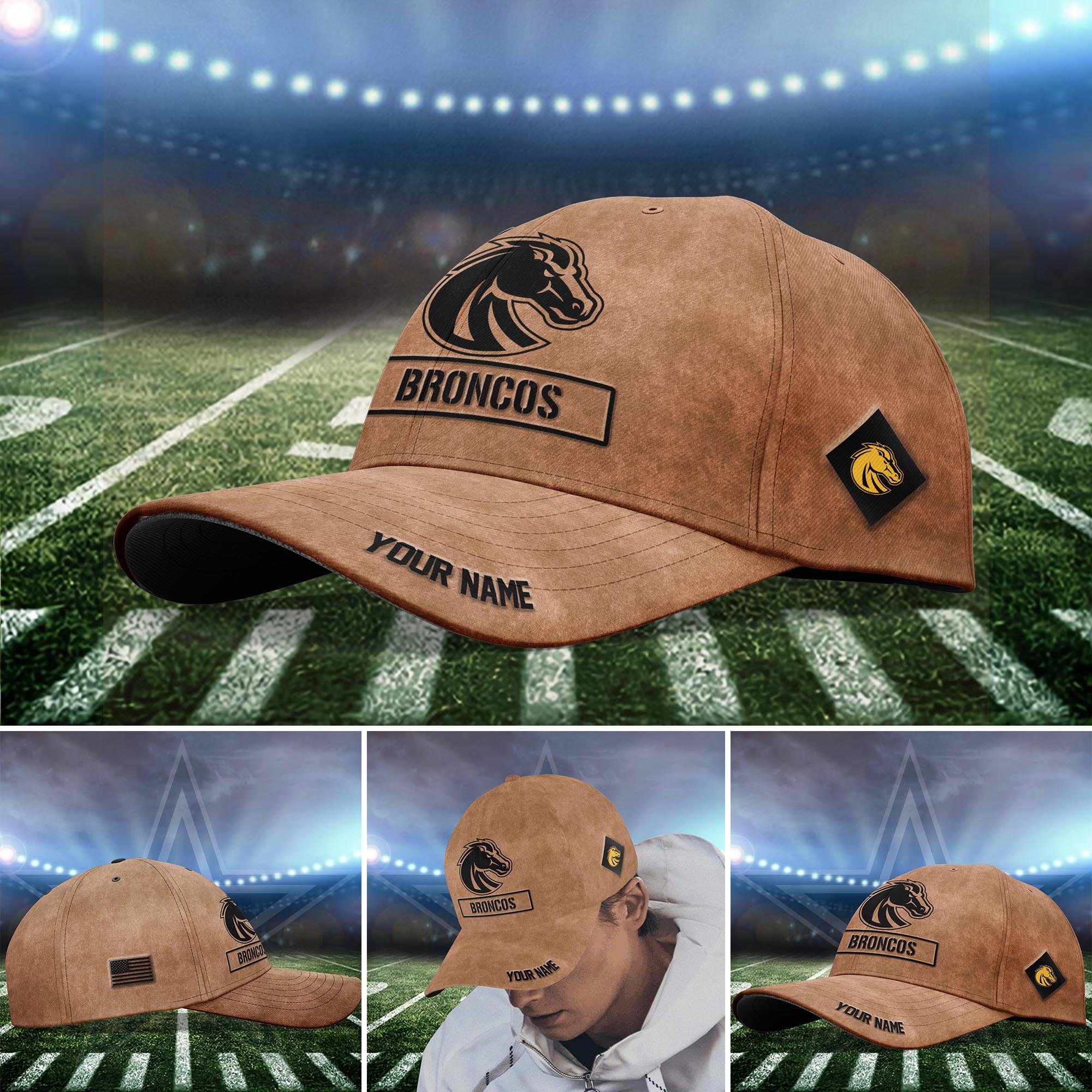Boise State Broncos BROWN 2023 SALUTE TO SERVICE CLUB CAP Custom Q-53413