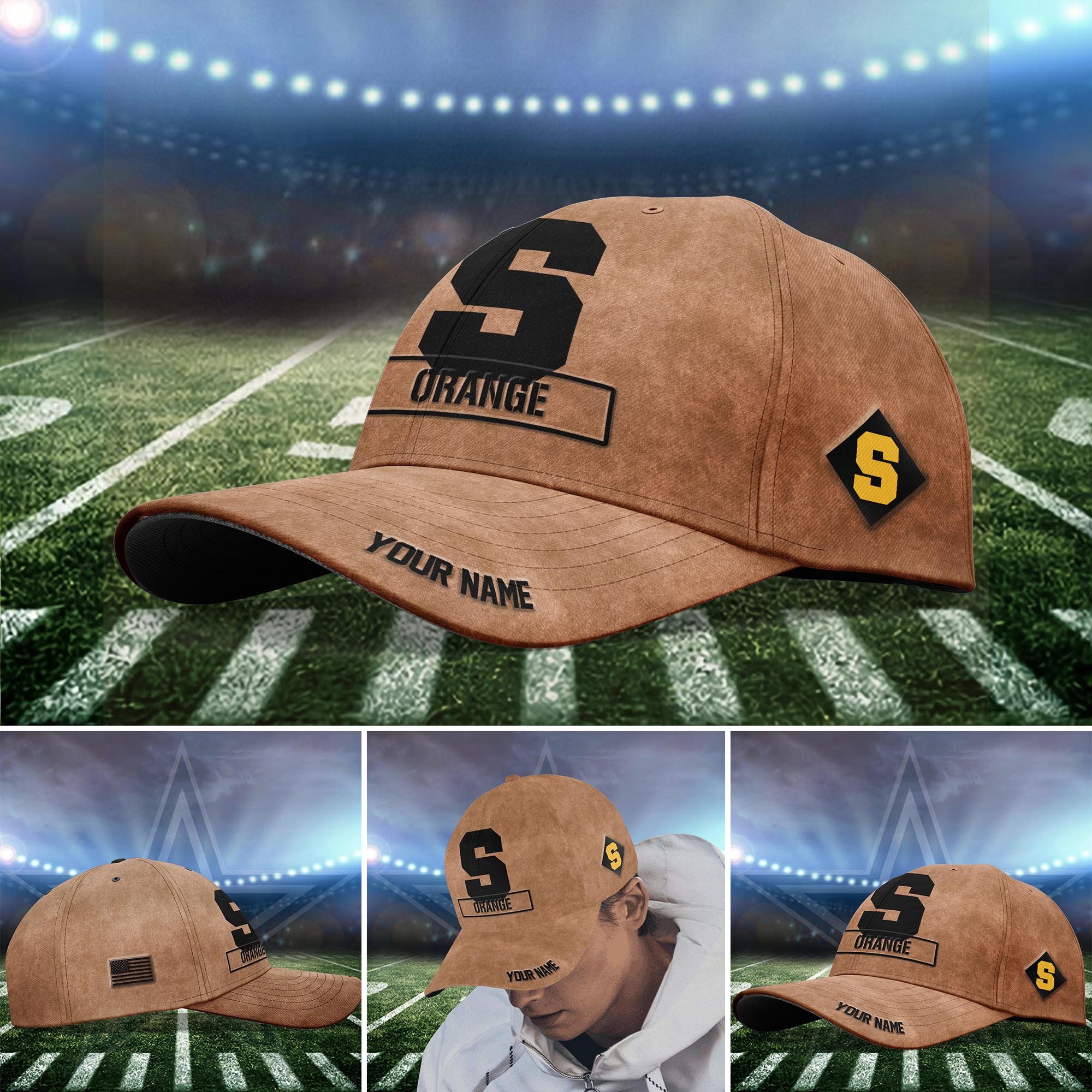 Syracuse Orange BROWN 2023 SALUTE TO SERVICE CLUB CAP Custom Q-53413