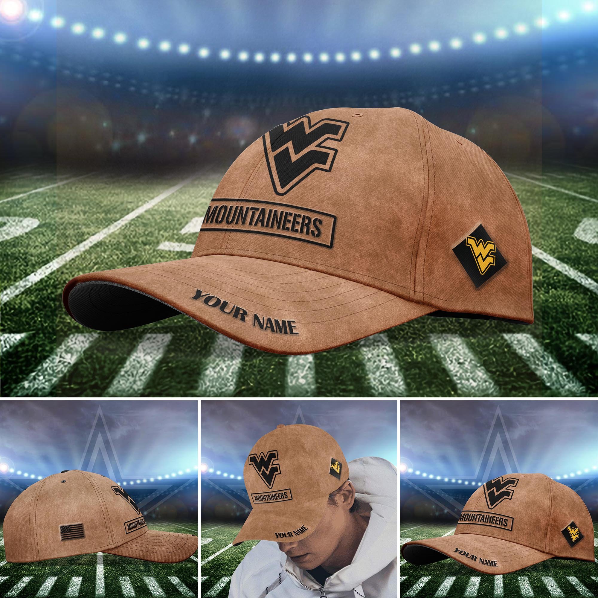 West Virginia Mountaineers 2024 SALUTE TO SERVICE CLUB Custom Q-54077