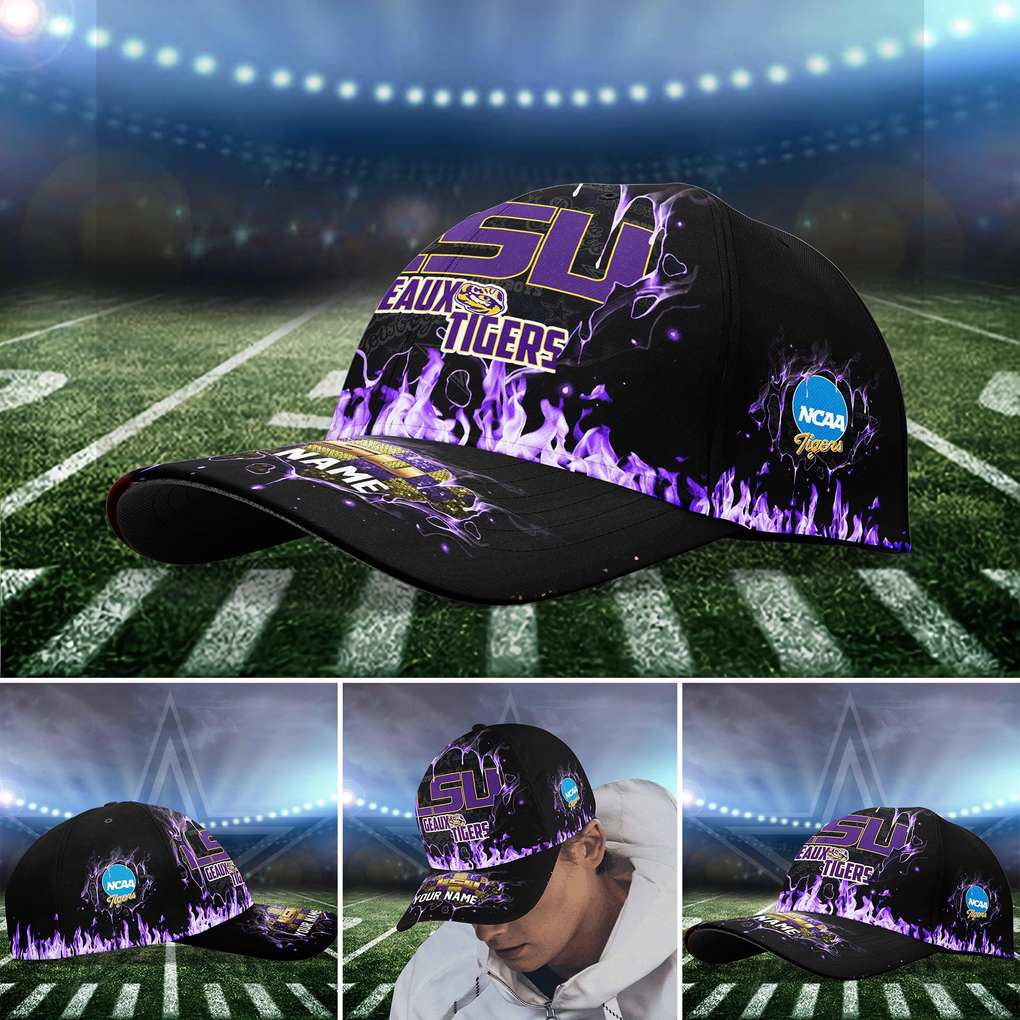 LSU TIGERS Cap custom Q-54379