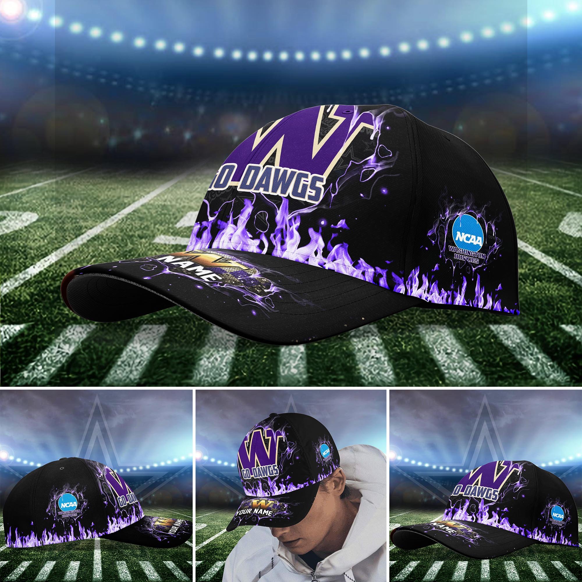 Washington Huskies Cap custom Q-54379